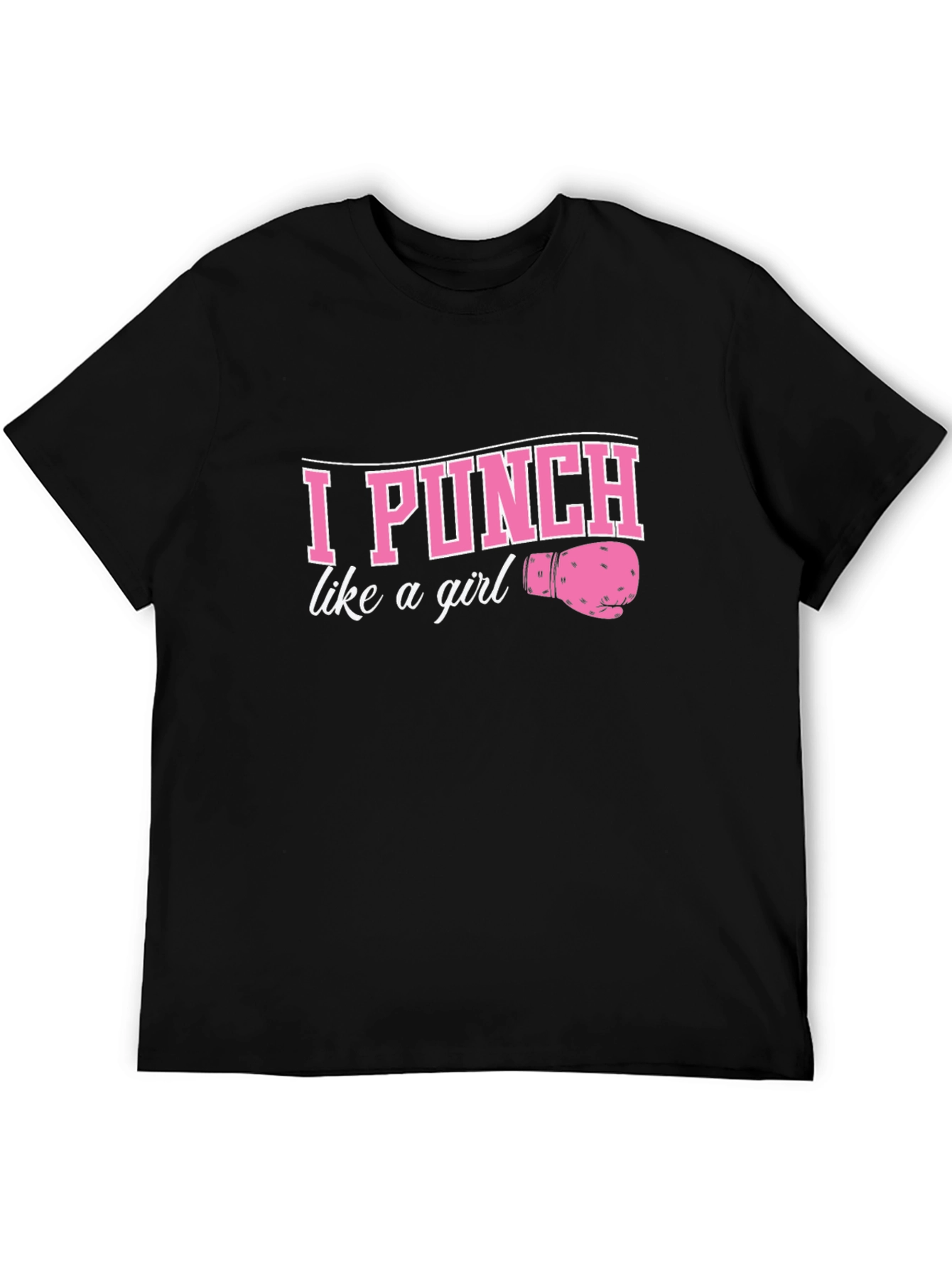 Black I Punch Like a Girl Boxing Tee view 5