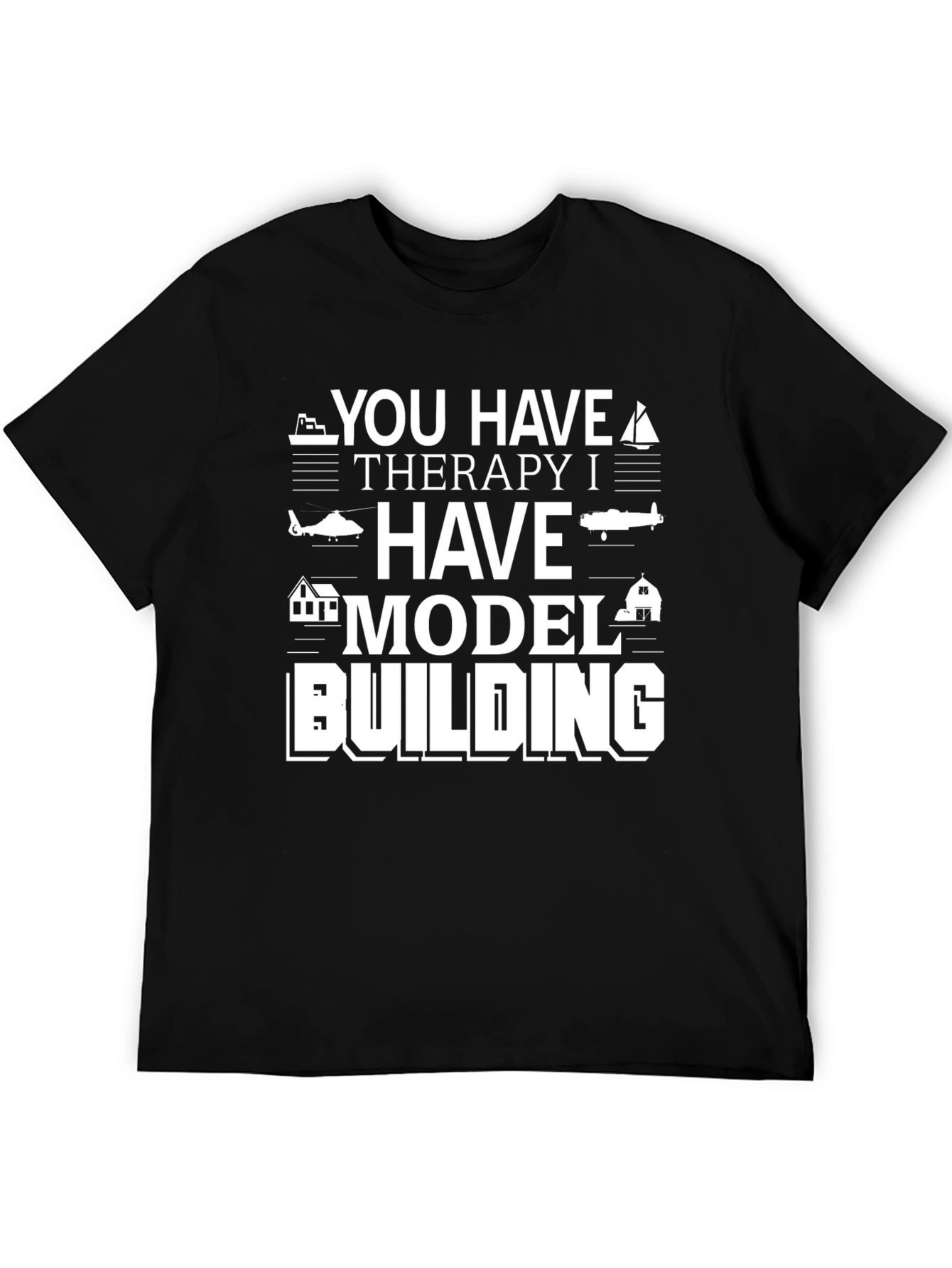 Black Model Building Therapy T-Shirt view 5