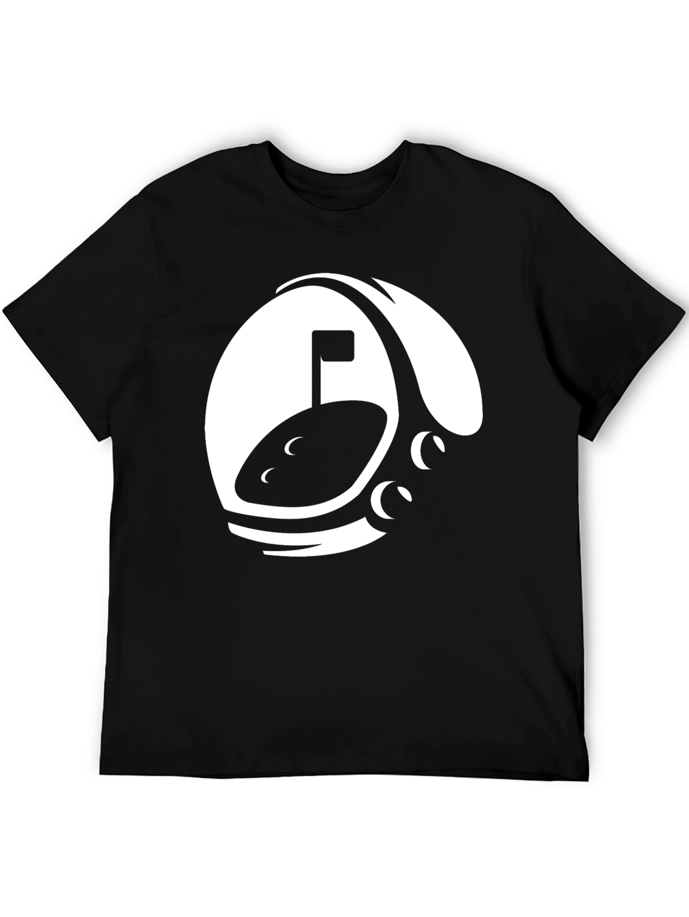 Black Abstract Golf Scene Graphic Tee - Black view 5