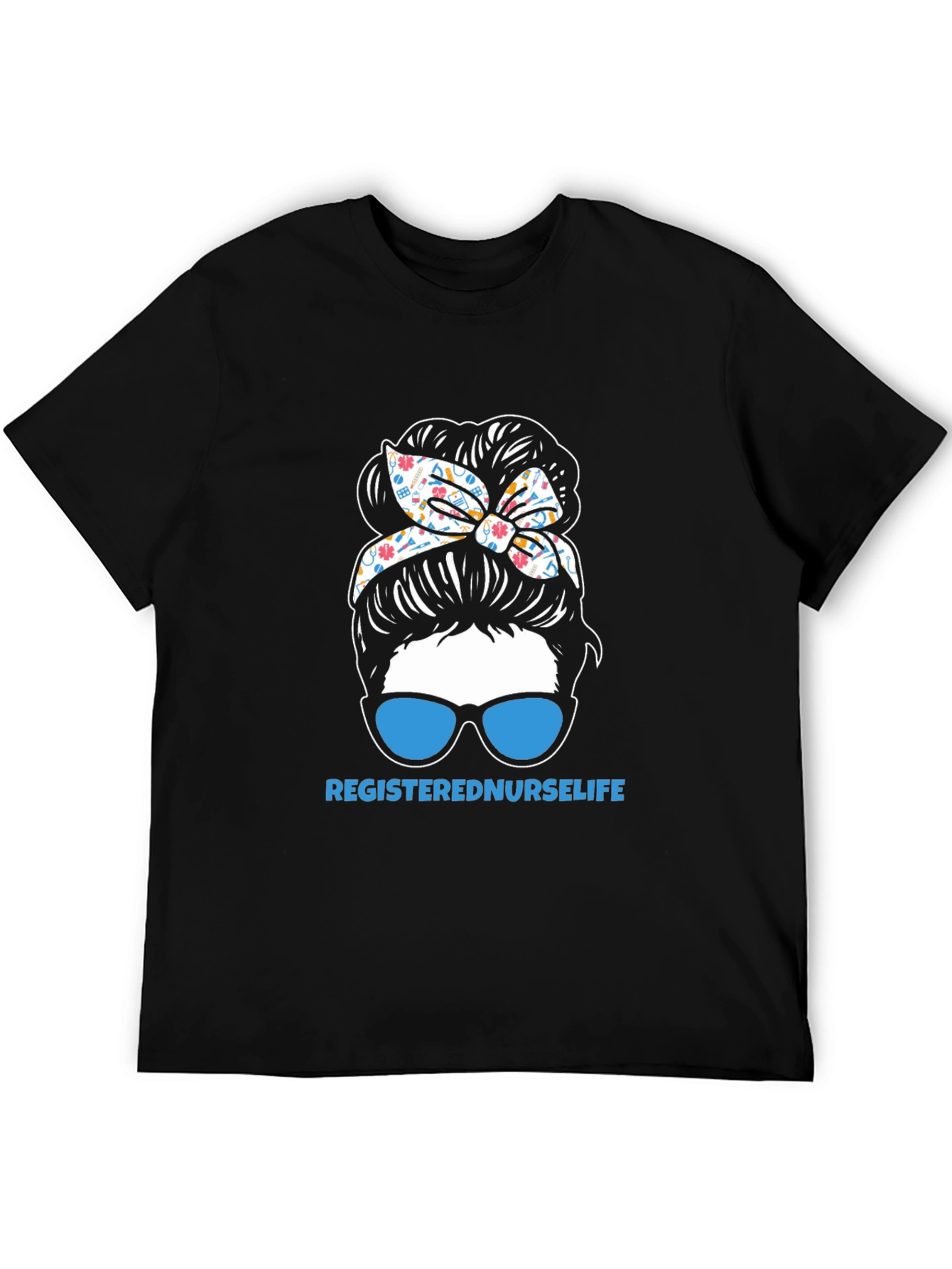 Black Registered Nurse Life Graphic Tee view 5