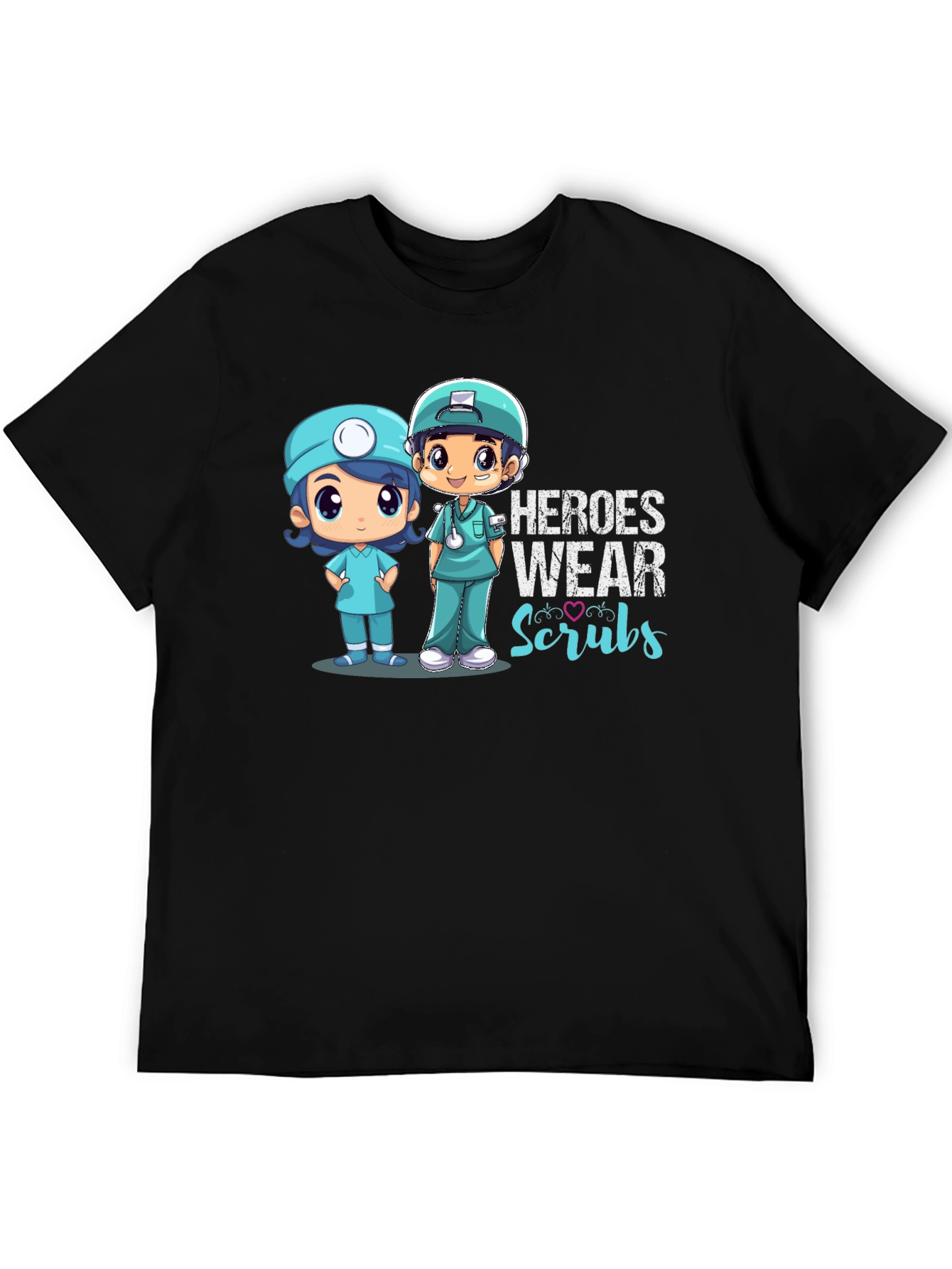 Black Heroes Wear Scrubs T-Shirt view 5