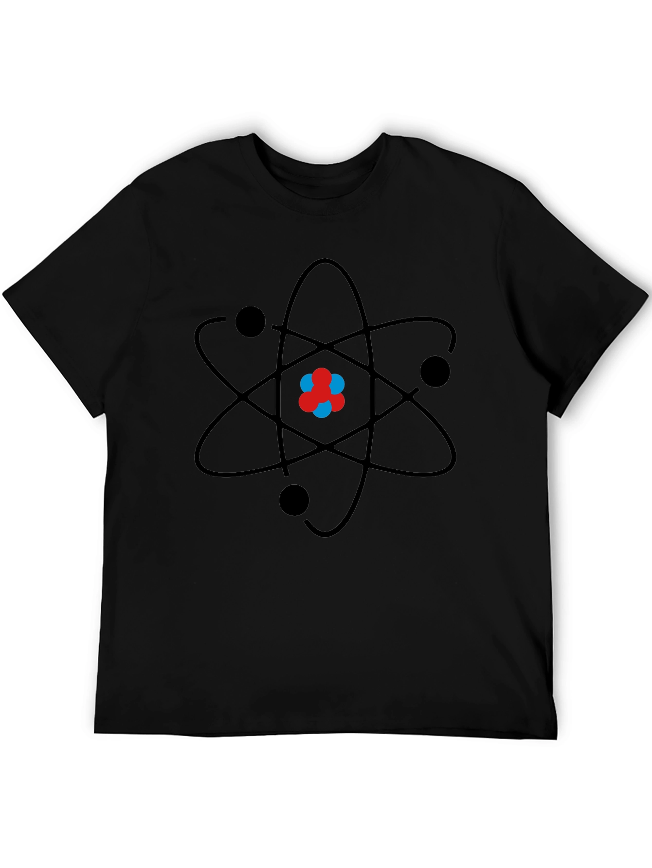 Black Atom Graphic Print Black T-Shirt view 5