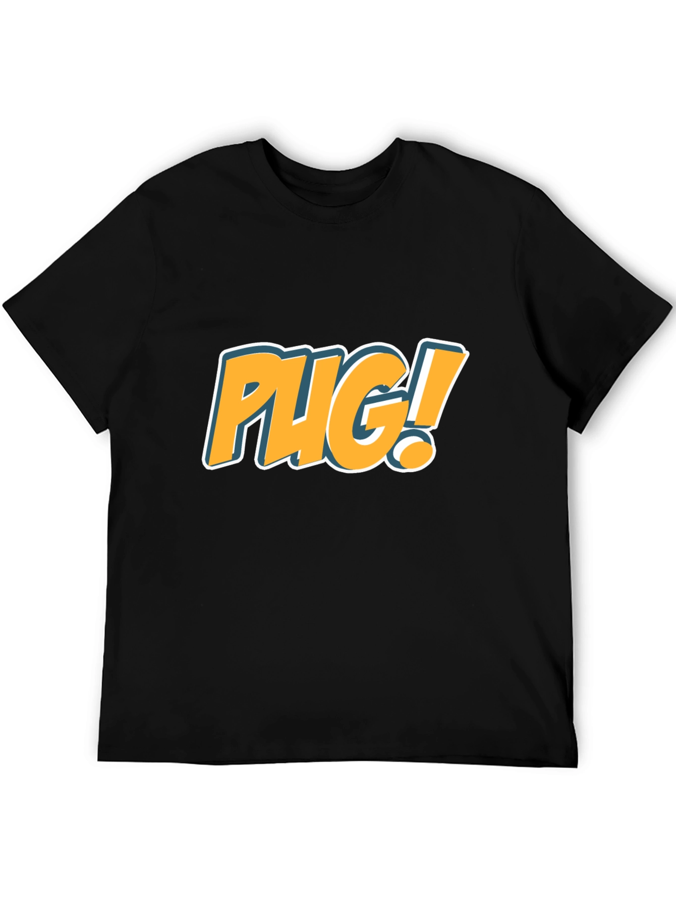 Black Fun Pug! T-Shirt - Stylish and Comfortable view 5