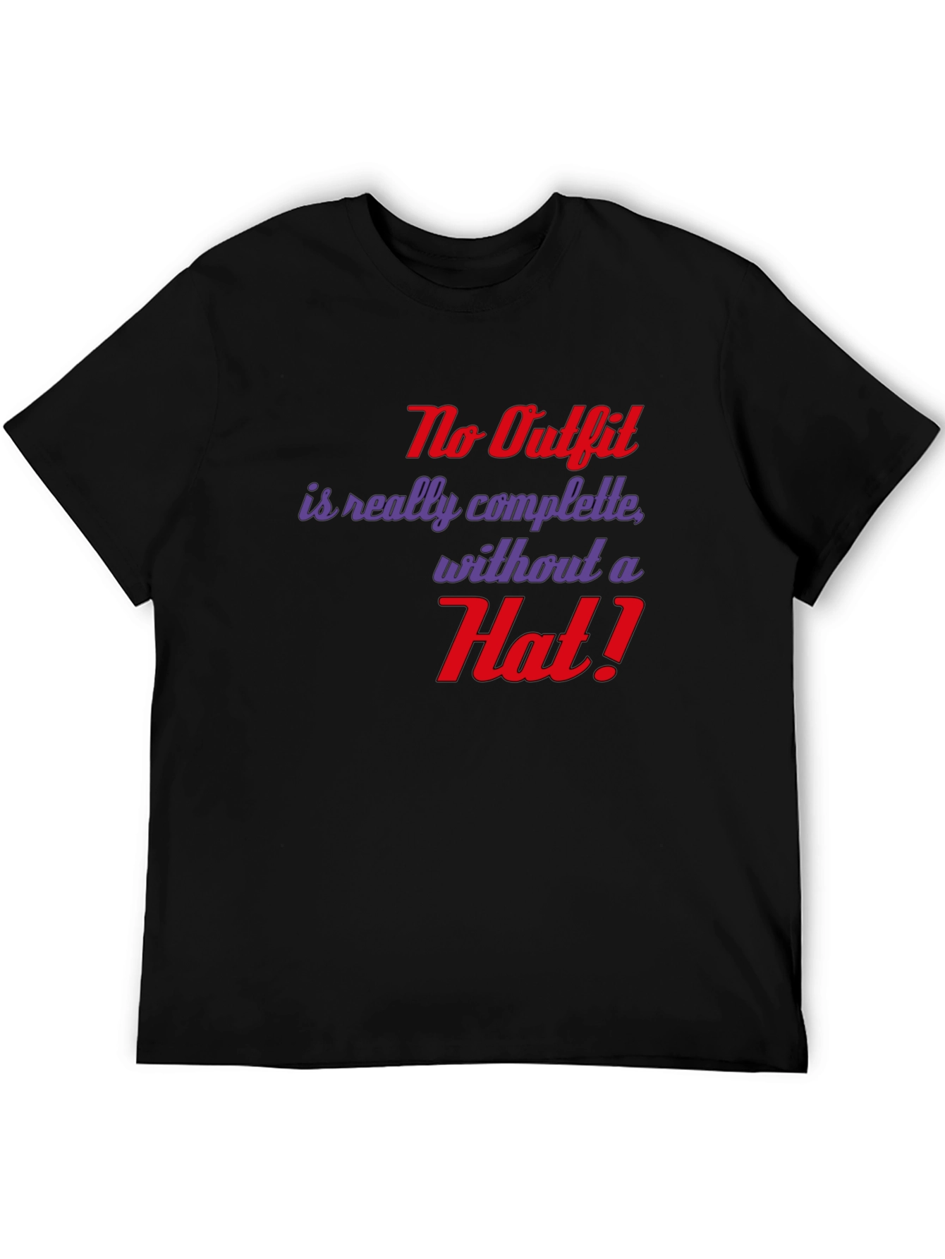 Black Hat Lover's T-Shirt: No Outfit Complete Without a Hat view 5