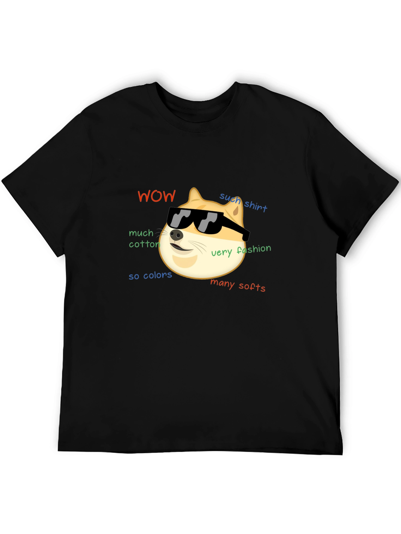 Black Doge Meme T-Shirt - Much Fashion, Very Soft view 5