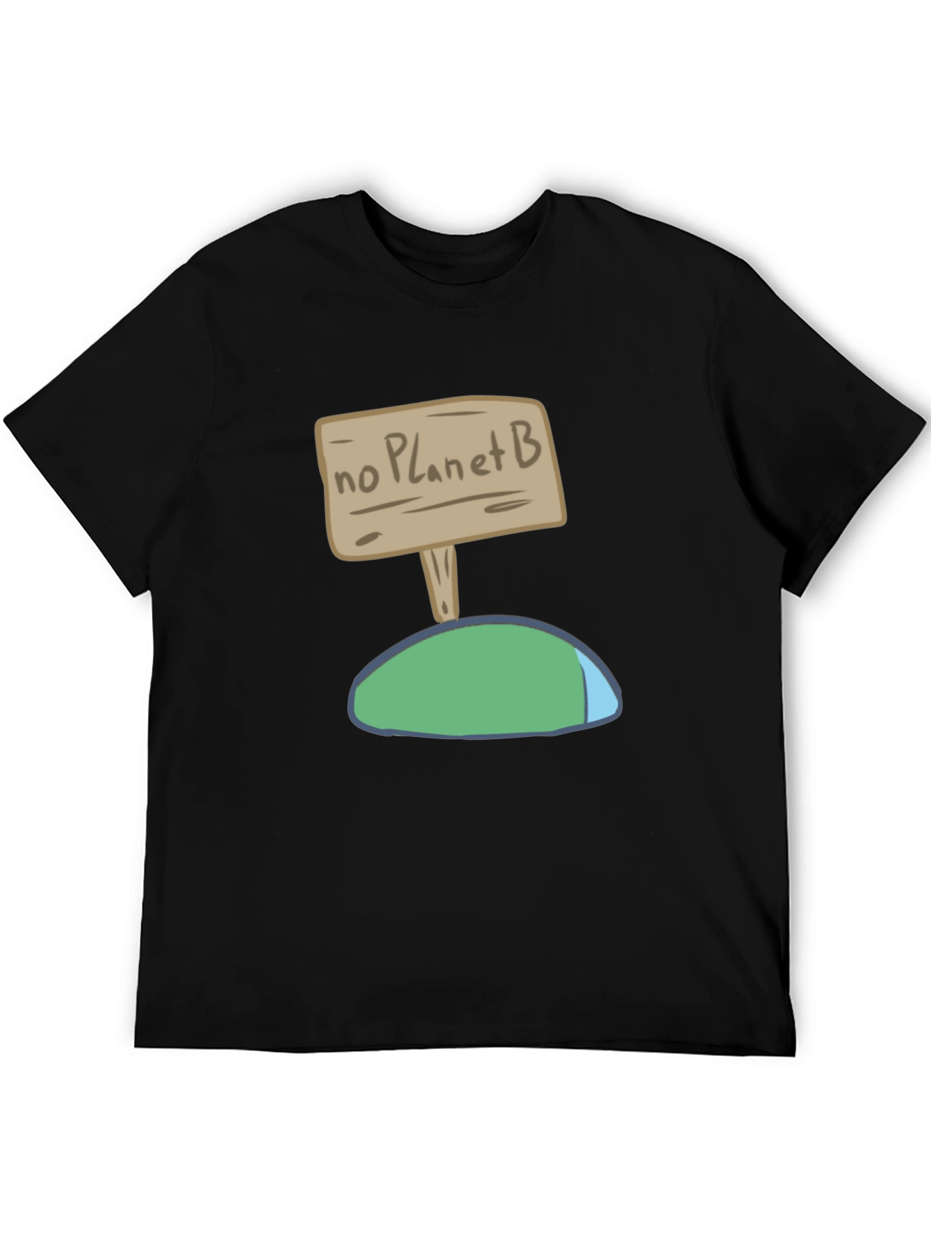 Black No Planet B Graphic Tee - Eco-Friendly Fashion view 5