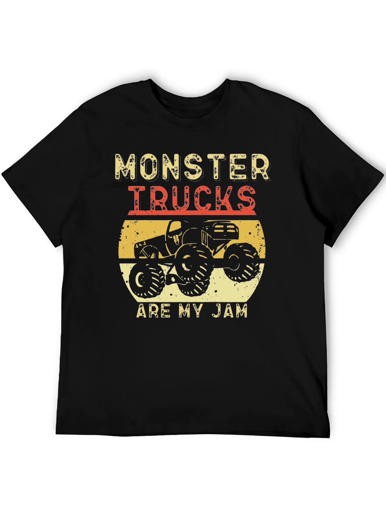 Black Monster Trucks Are My Jam T-Shirt view 5