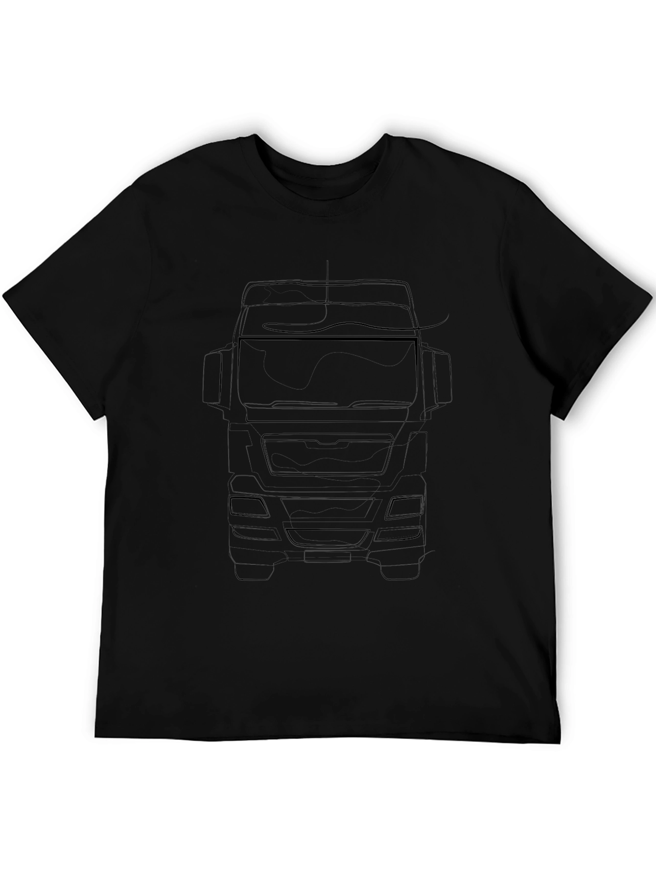 Black Truck Outline Graphic Tee - Black view 5