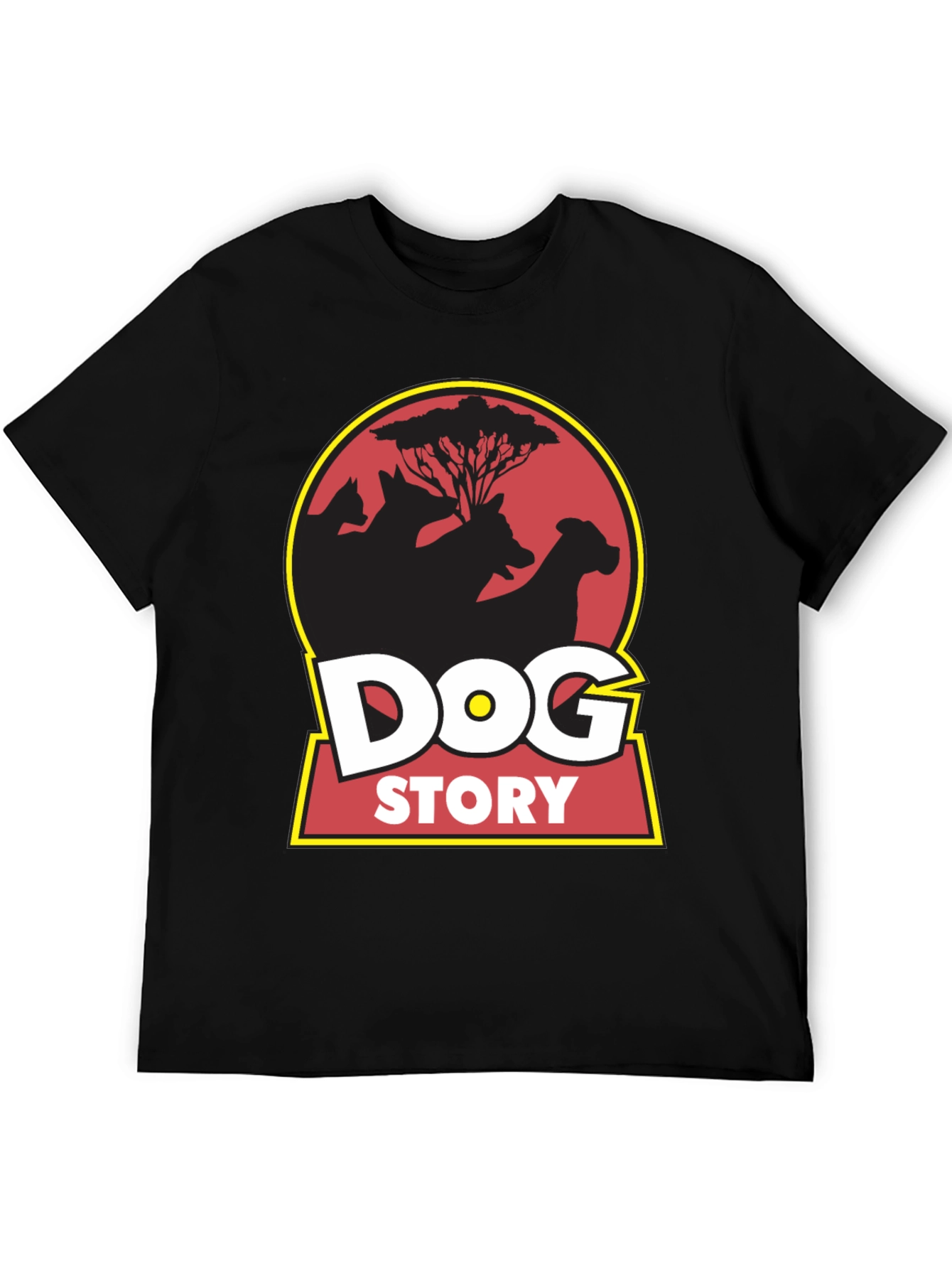 Black Dog Story Graphic Tee - Black Cotton Blend view 5