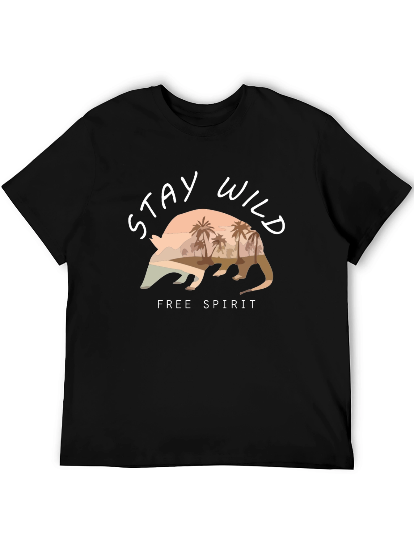 Black Stay Wild Free Spirit Tee view 5