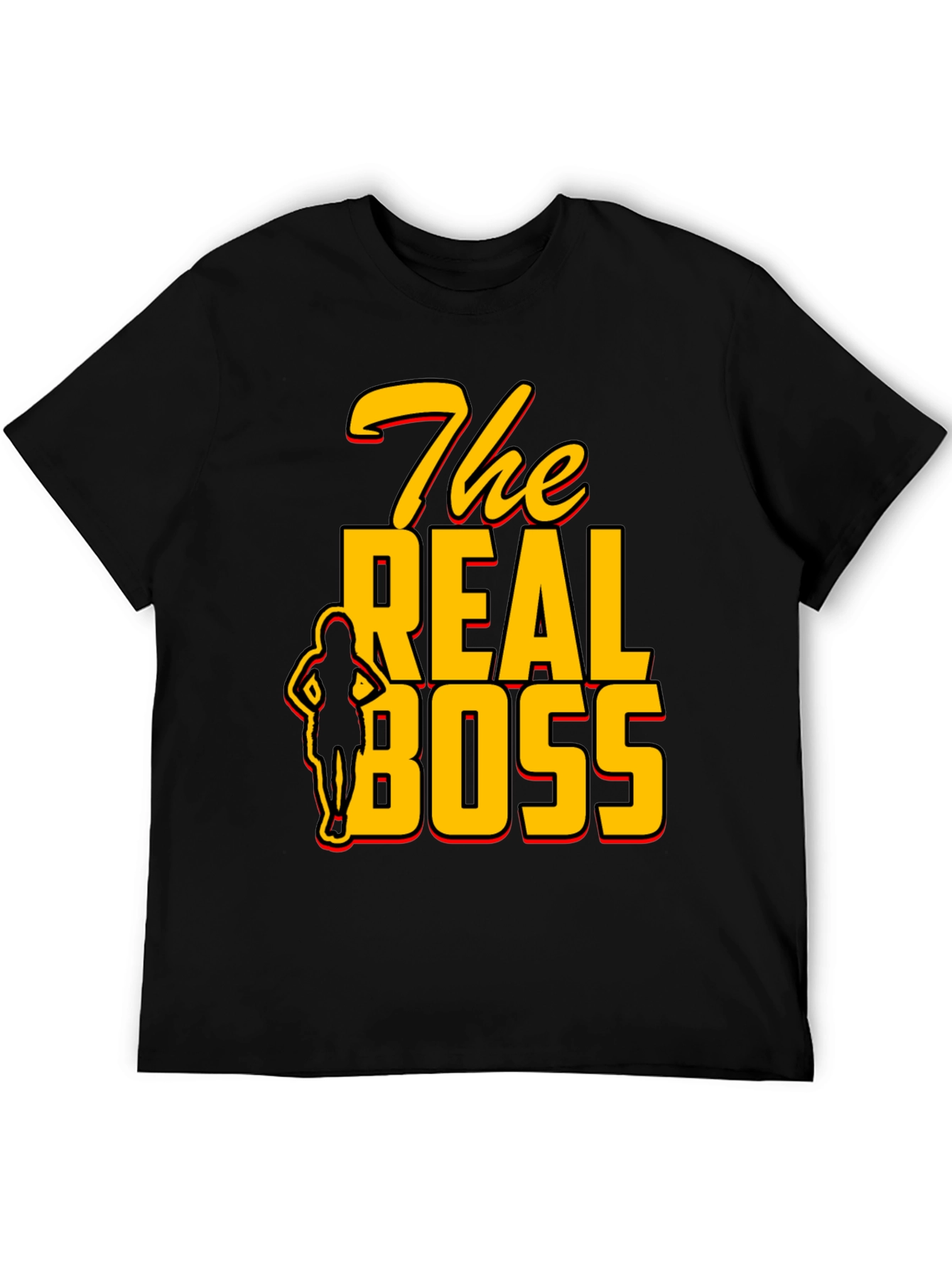 Black The Real Boss Graphic T-Shirt view 5