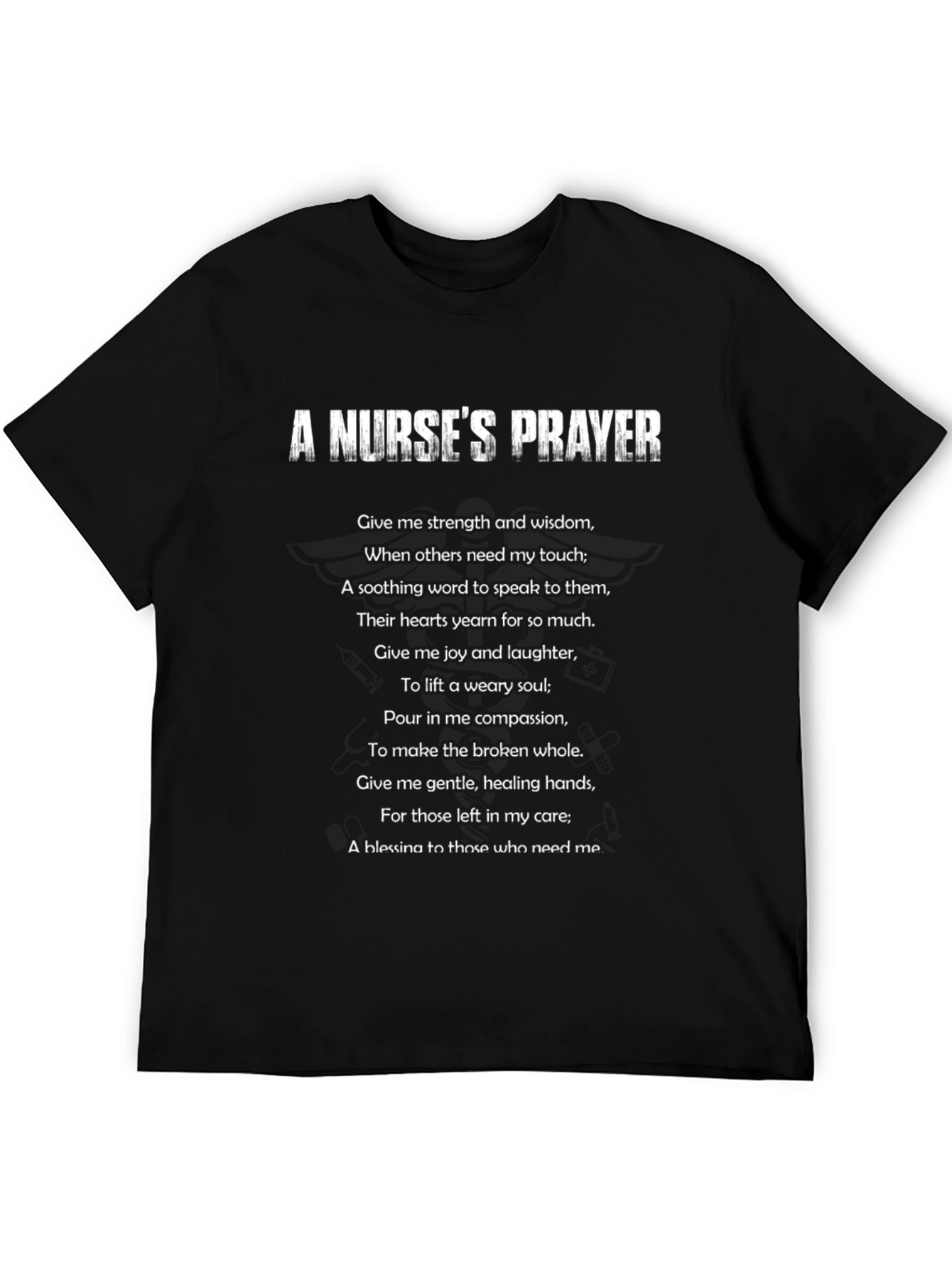 Black A Nurse's Prayer Graphic T-Shirt - Black view 5