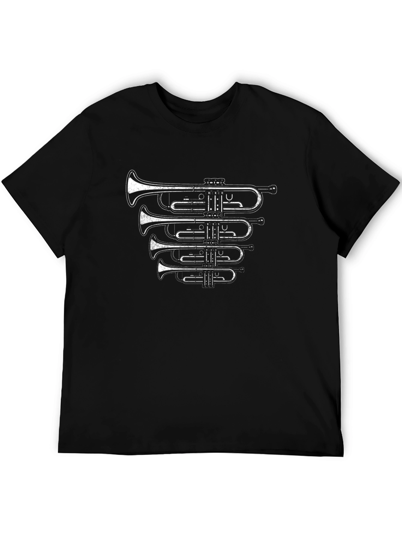 Black Trumpet Graphic Black Tee - Musician Style view 5