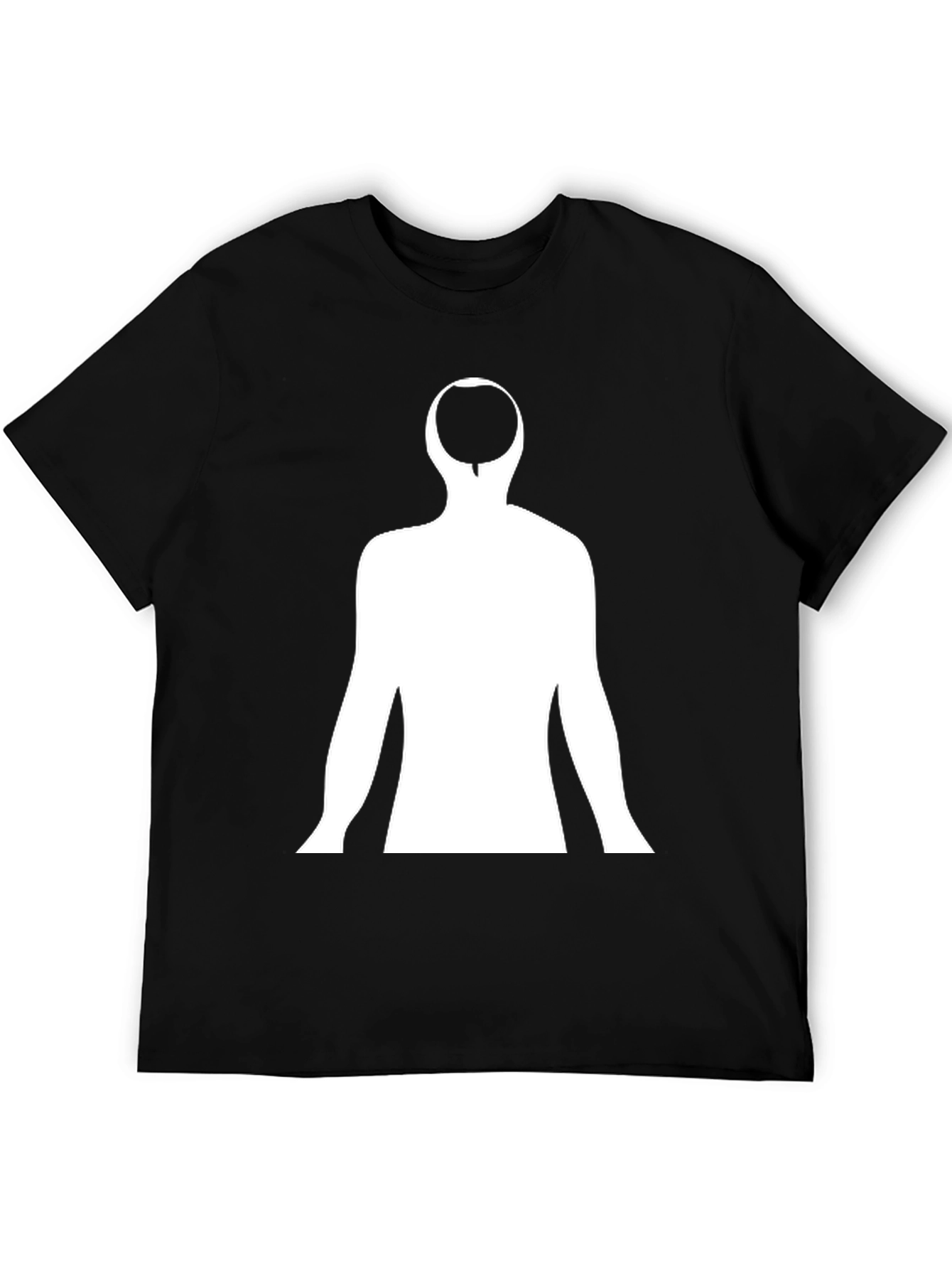 Black Abstract Silhouette Black T-Shirt view 5