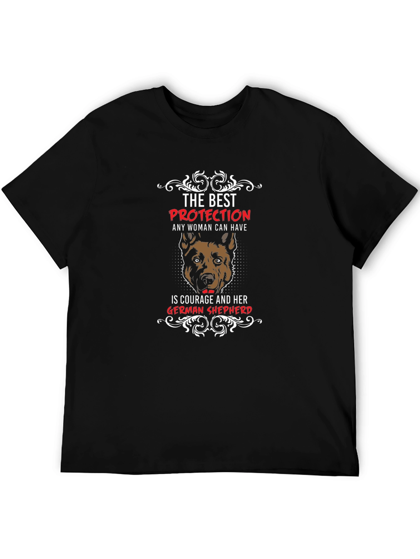 Black German Shepherd Protection Women's T-Shirt view 5