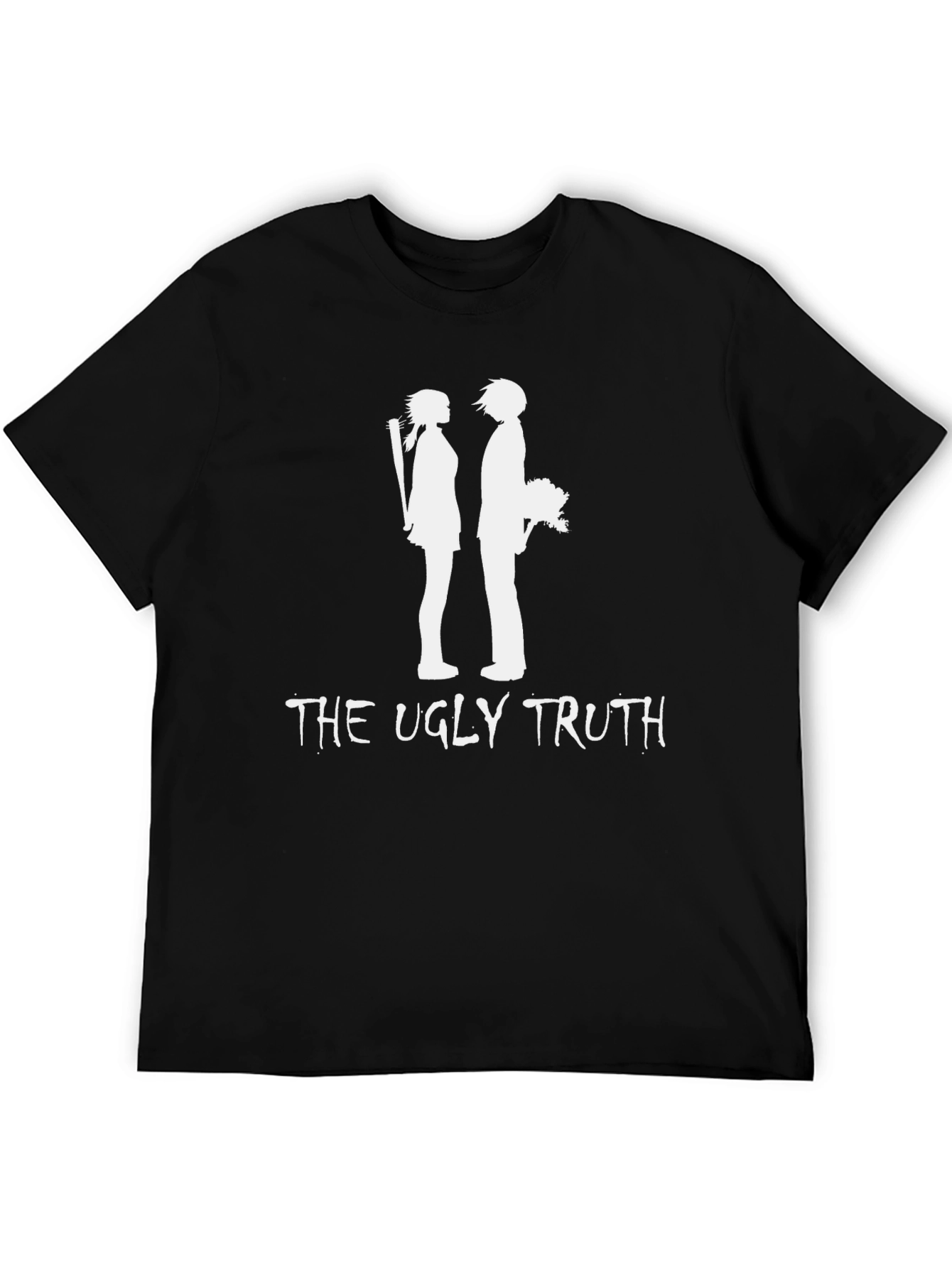 Black The Ugly Truth Graphic T-Shirt - Black Crew Neck view 5