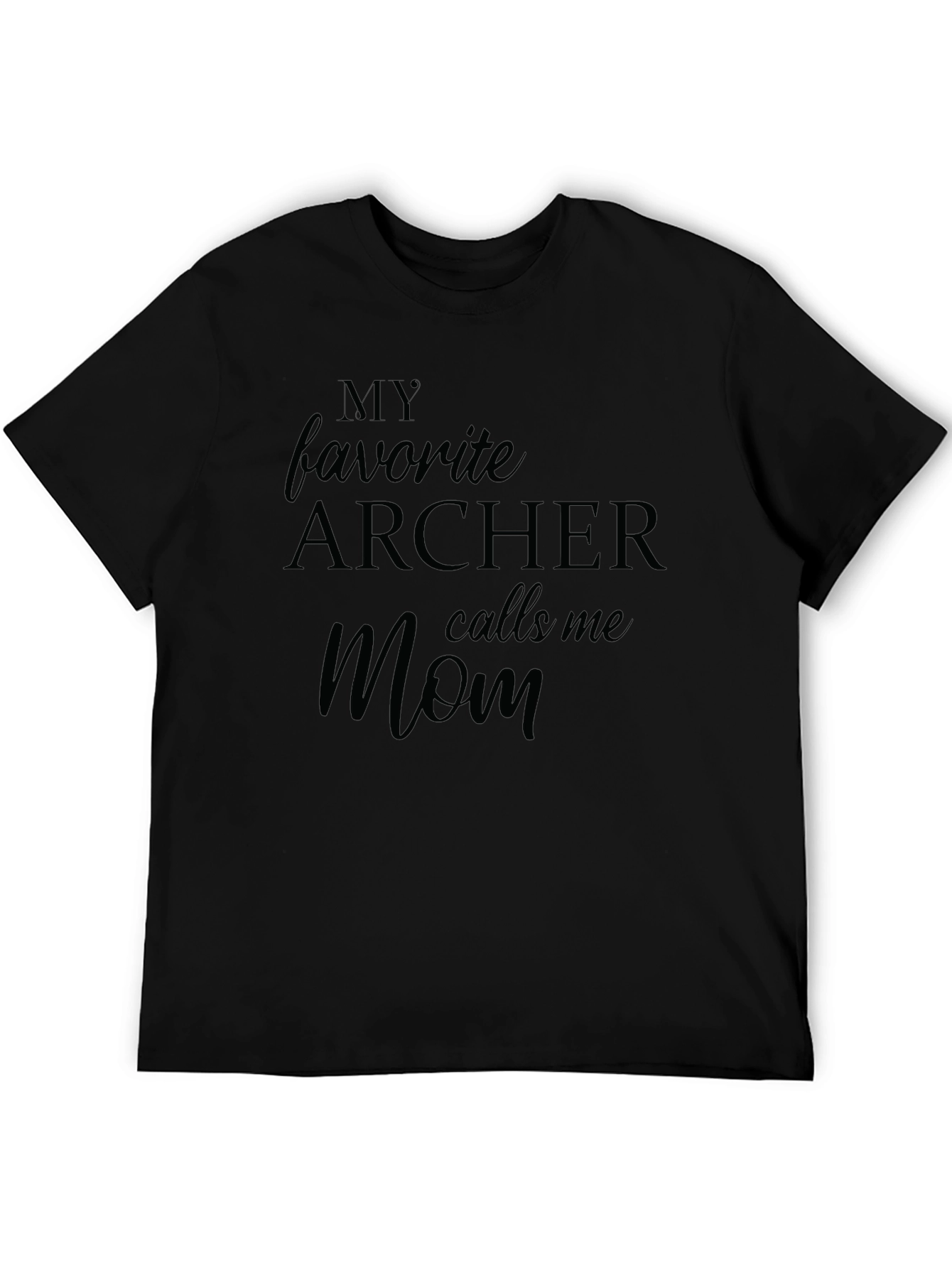 Black Archer Mom T-Shirt: My Favorite Archer view 5
