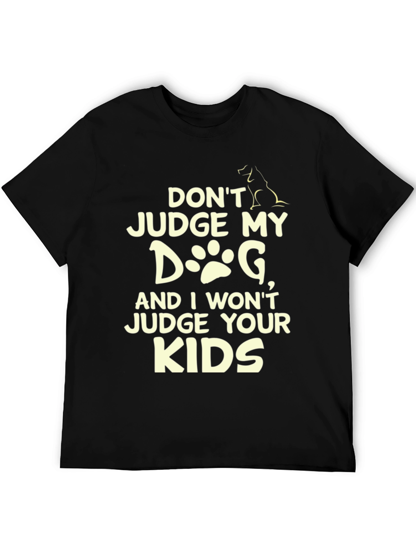 Black Don't Judge My Dog T-Shirt - Novelty Tee view 5