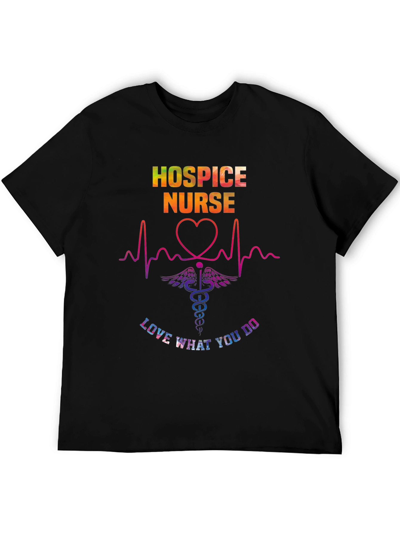 Hospice Nurse Rainbow Graphic Tee - 5