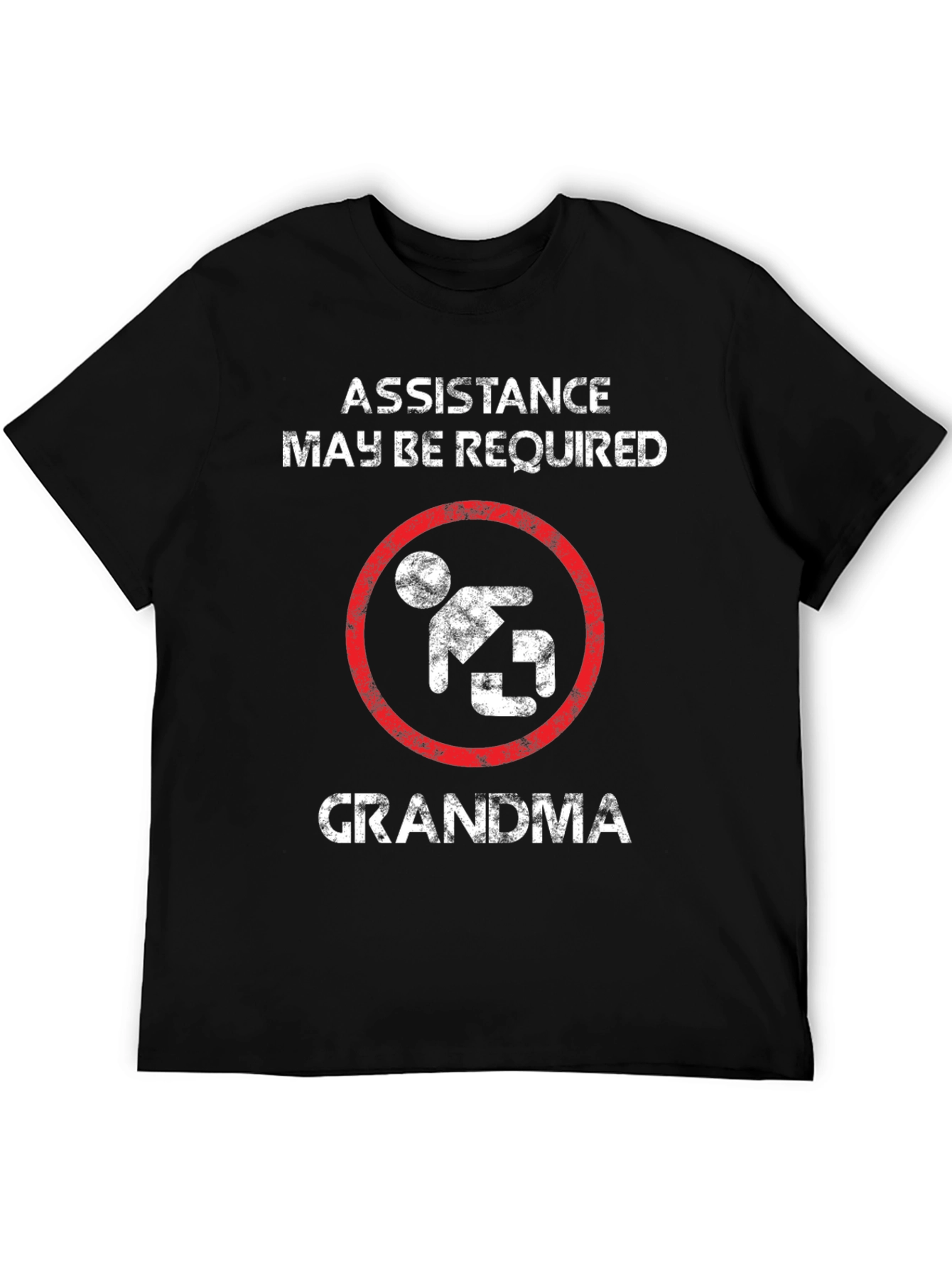 Black Assistance May Be Required Grandma Graphic T-Shirt view 5