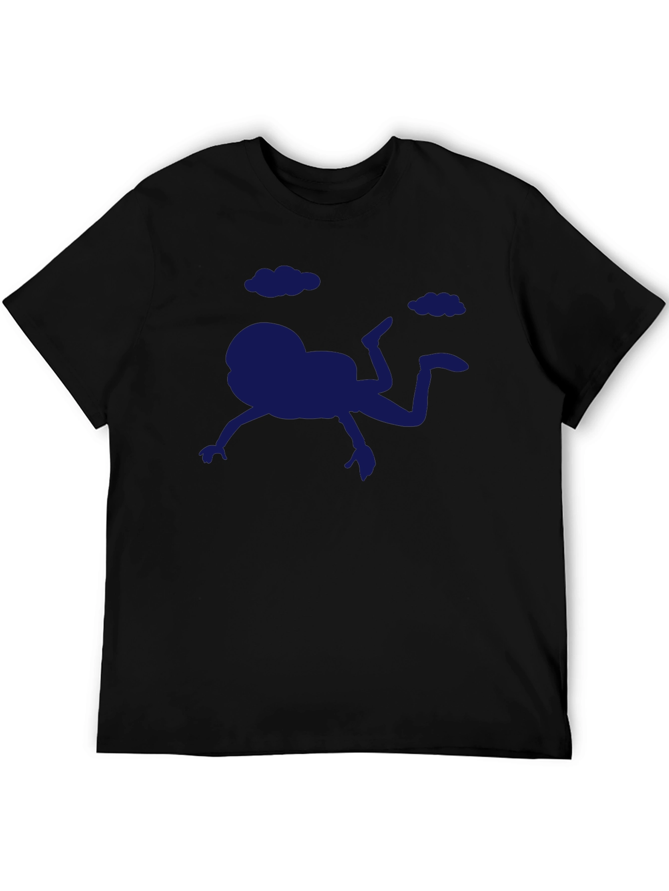 Black Funny Frog Falling T-Shirt - Quirky Graphic Tee view 5
