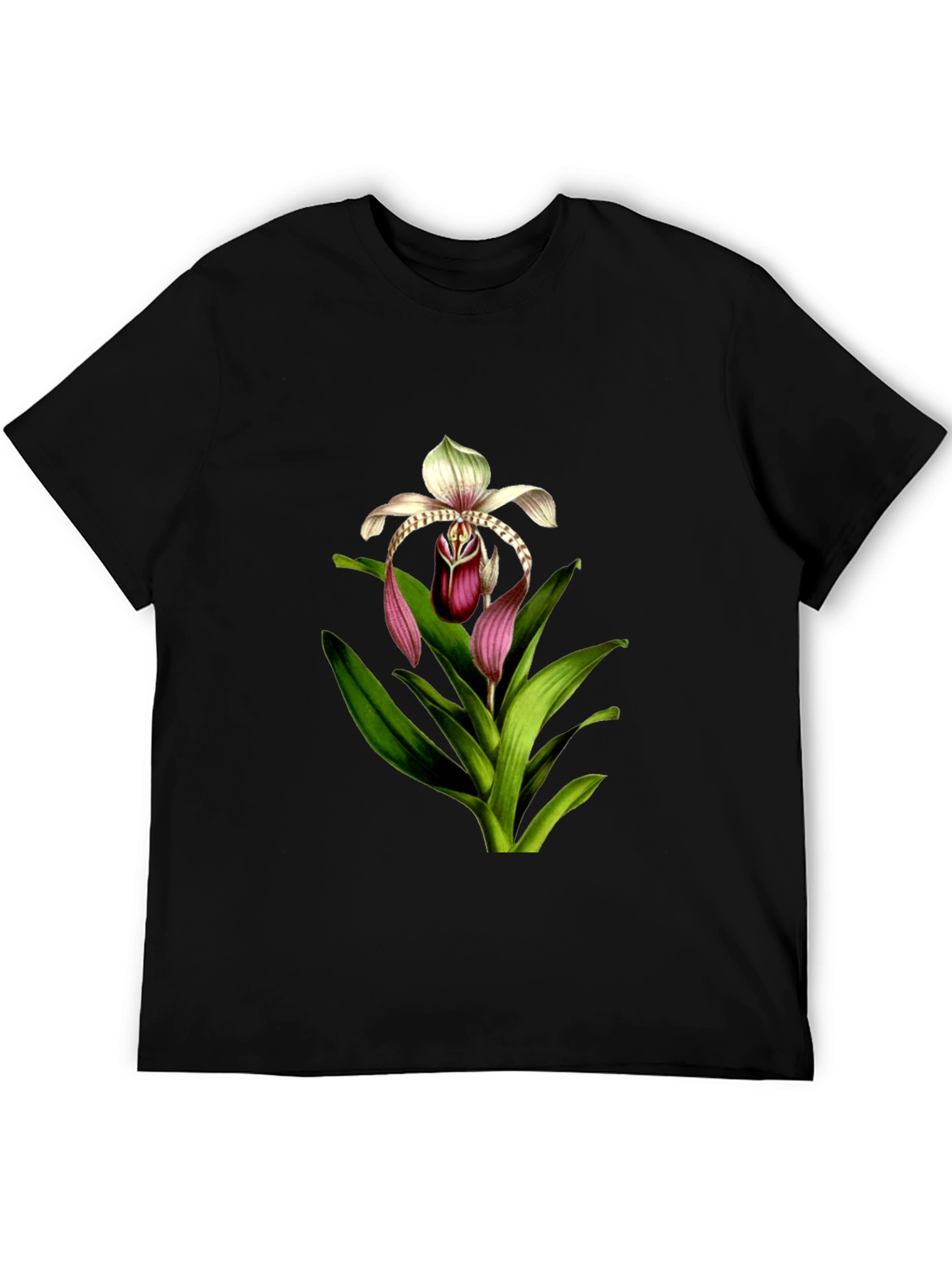 Black Floral Graphic Black T-Shirt view 5