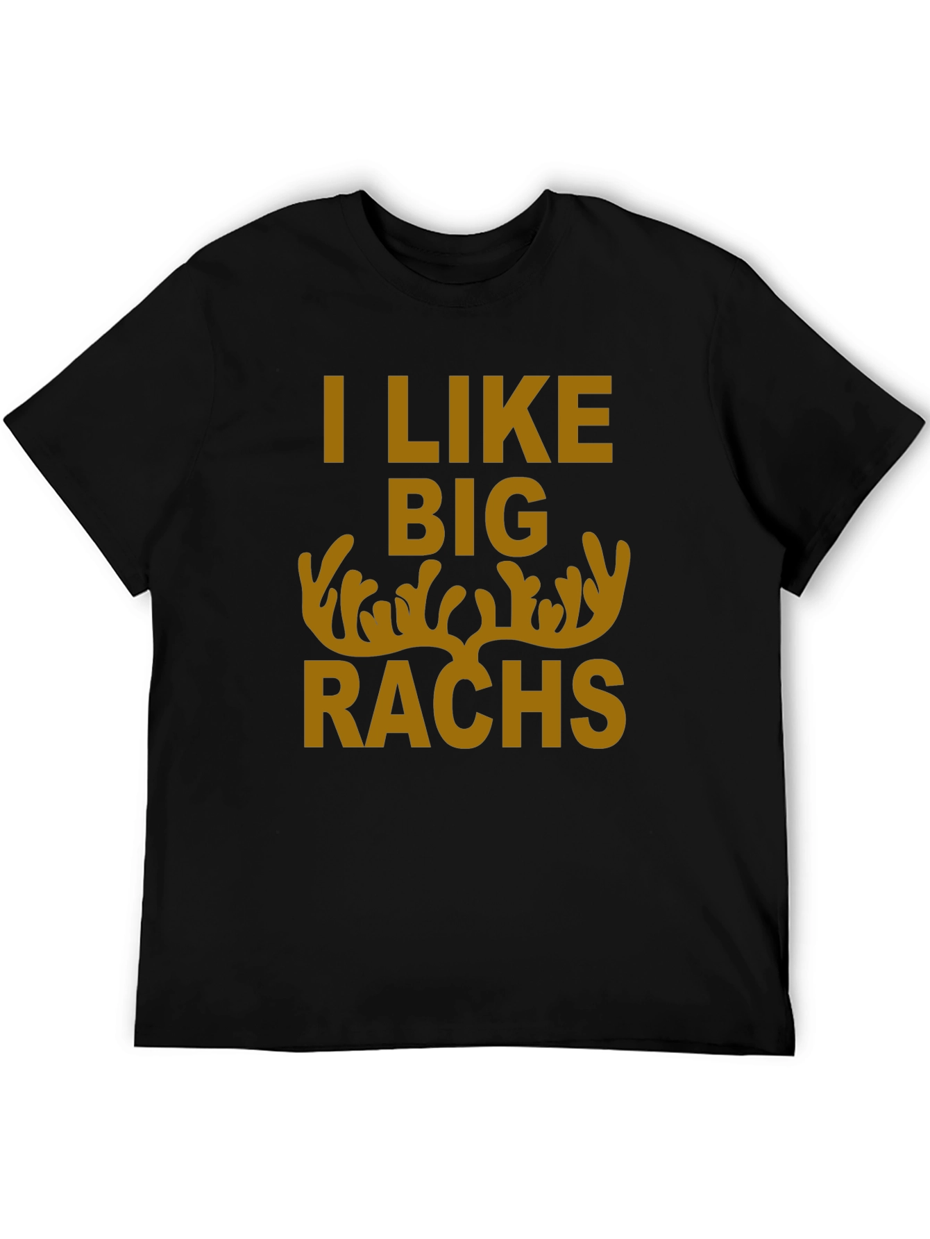 Black I Like Big Racks Deer Hunting T-Shirt view 5