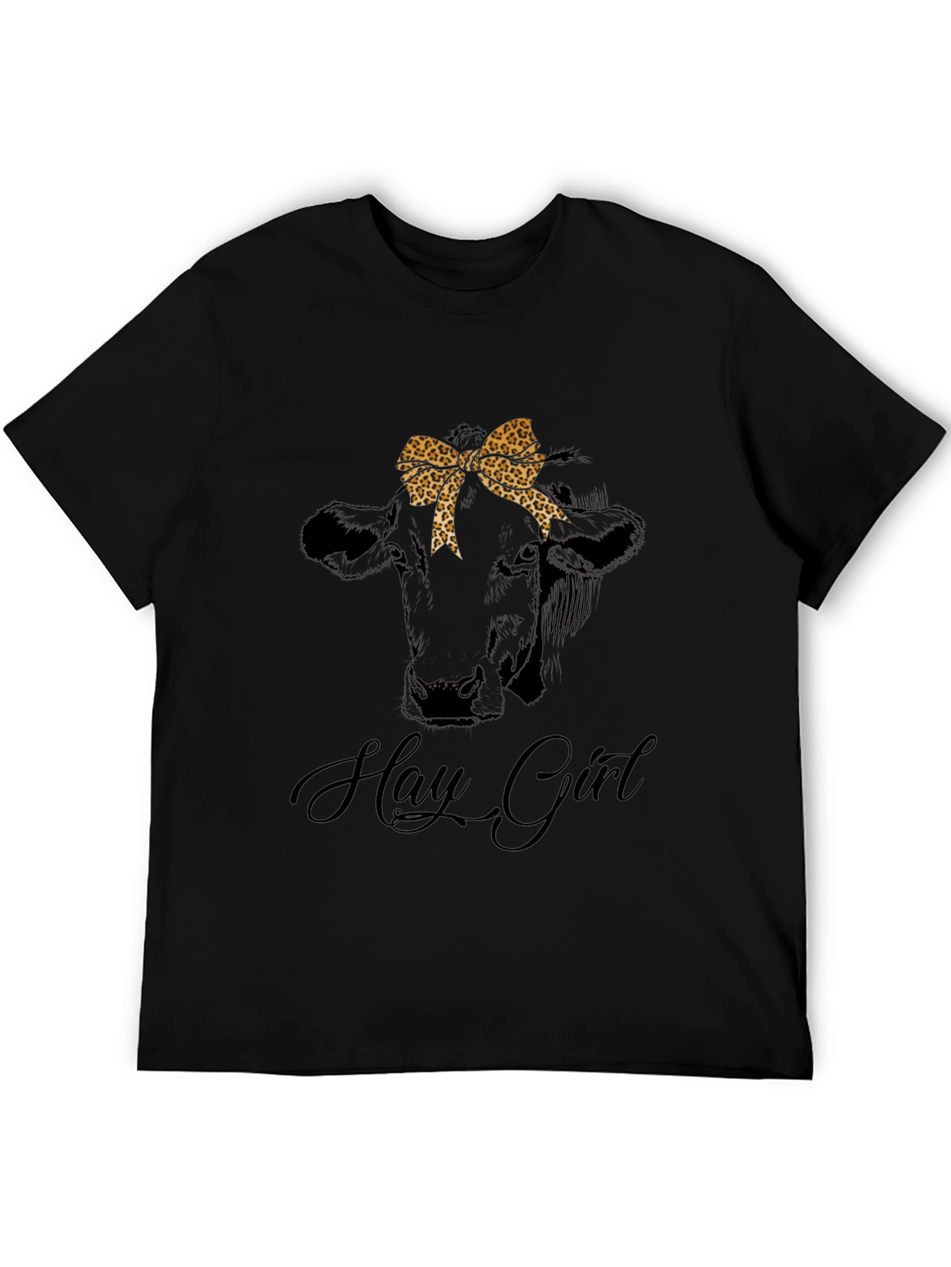 Hay Girl Cow Graphic Tee - Animal Lover T-Shirt - 5