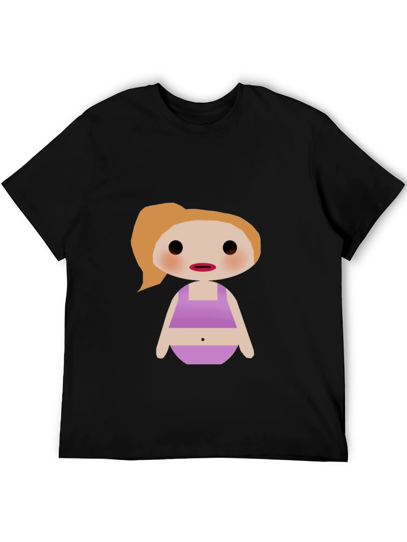 Black Cartoon Character Graphic Tee - Black view 5