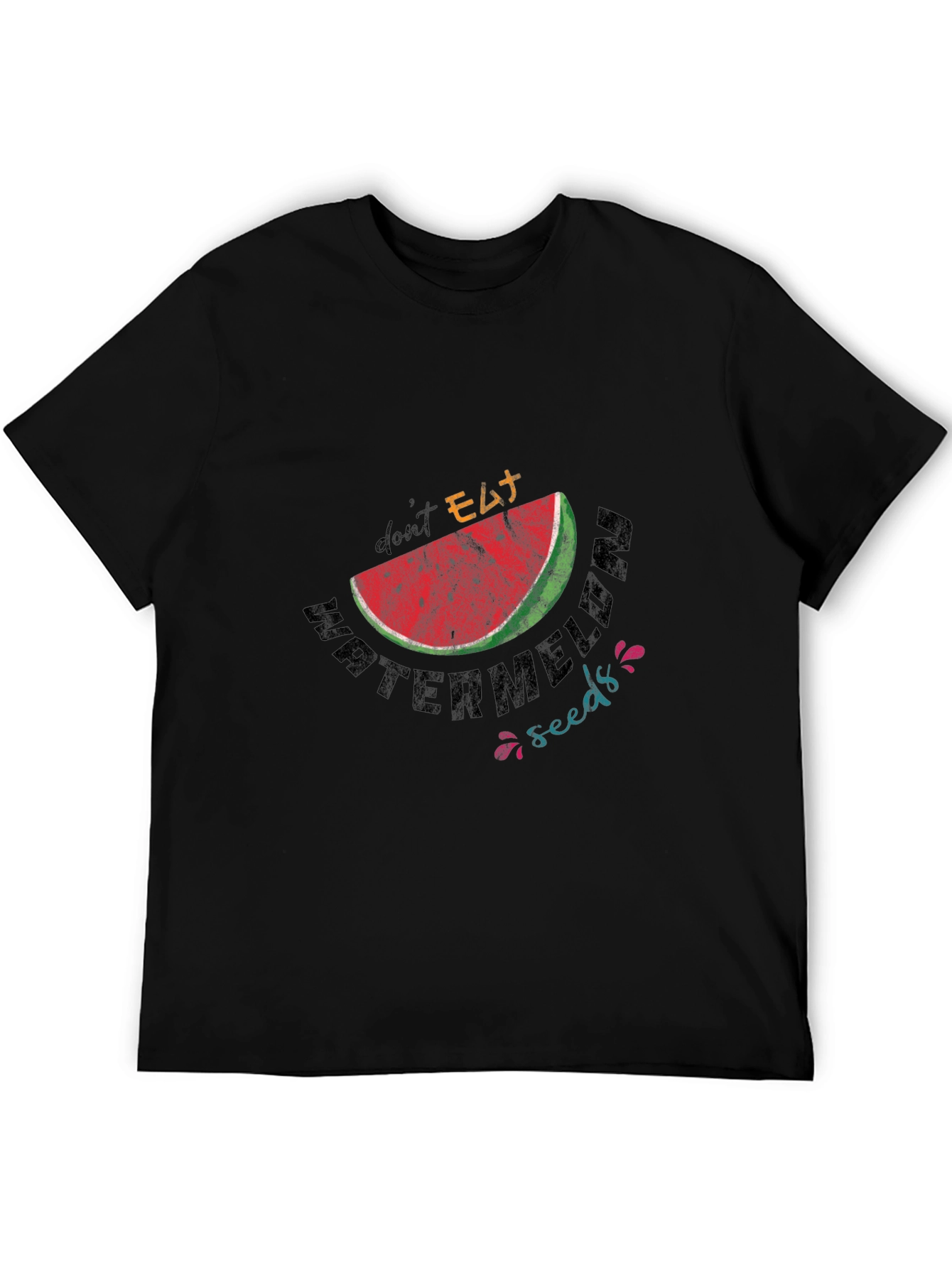 Black Don't Eat Watermelon Seeds Graphic Tee view 5