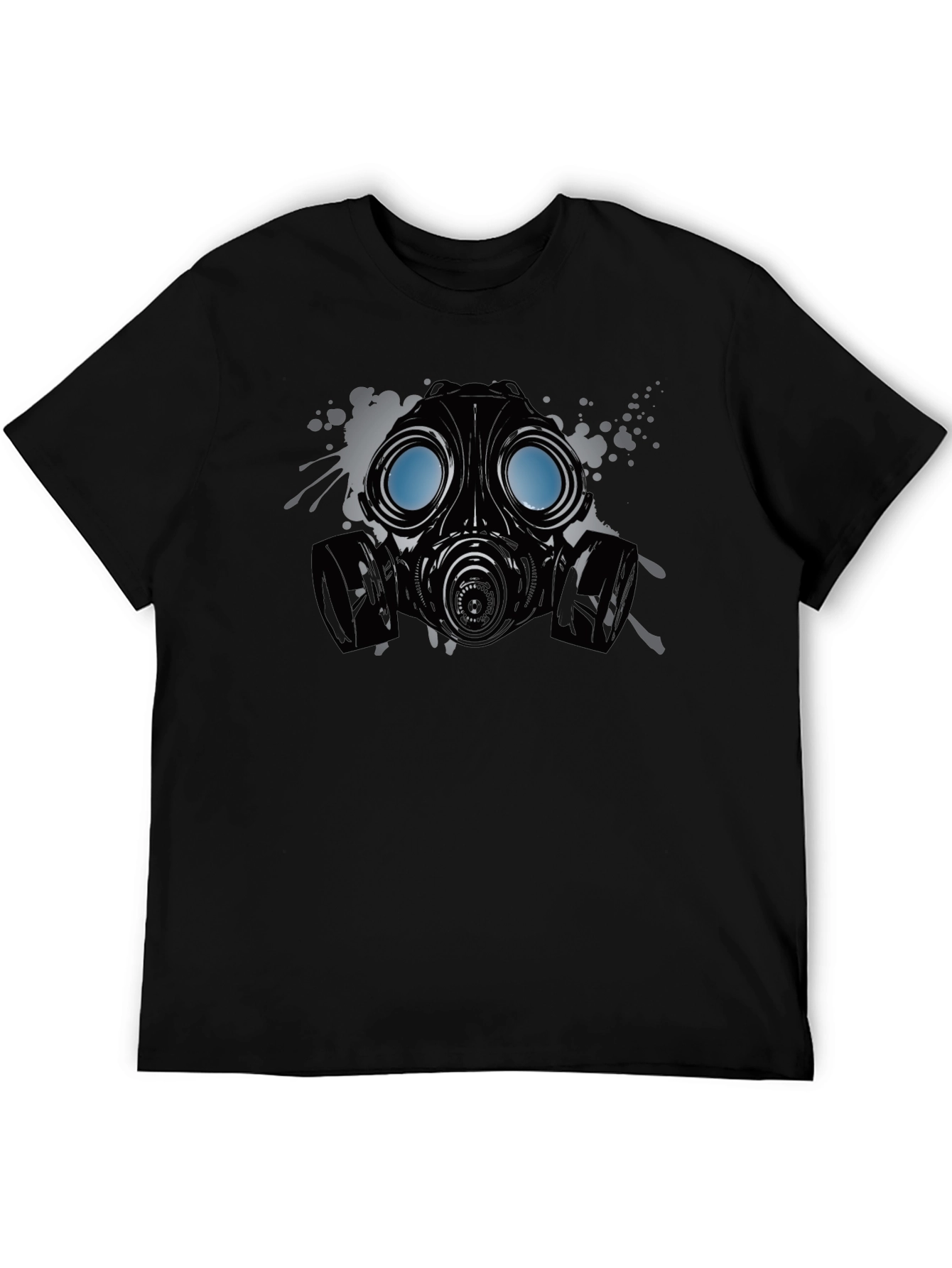 Black Gas Mask Graphic Tee - Protection Style view 5