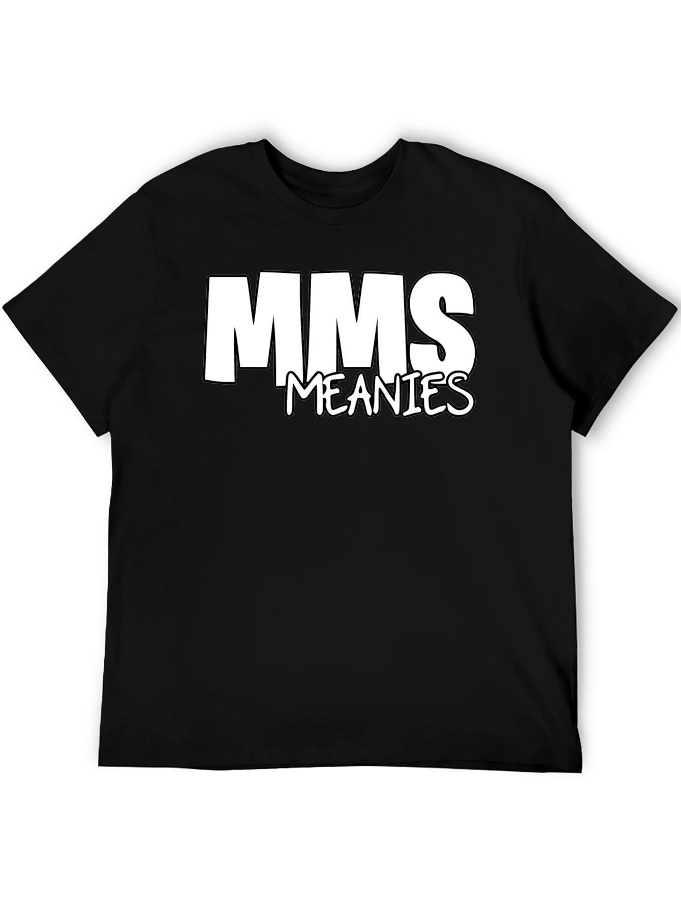 Black MMS Meanies Black Cotton T-Shirt view 5