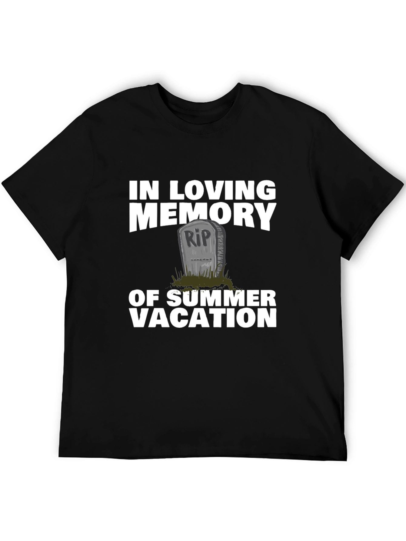 Black Summer Vacation Memorial T-Shirt view 5