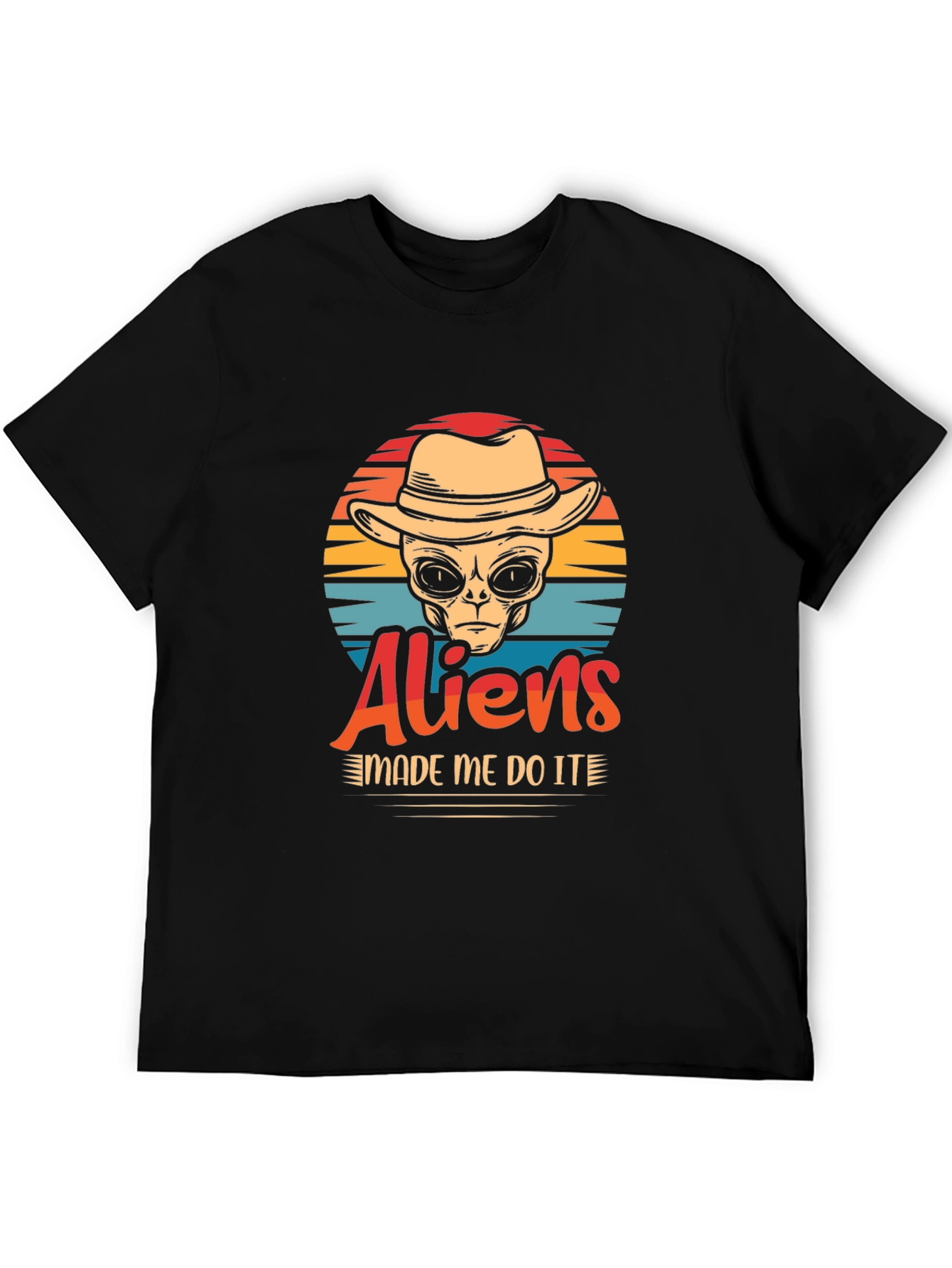 Black Aliens Made Me Do It T-Shirt - Funny Graphic Tee view 5