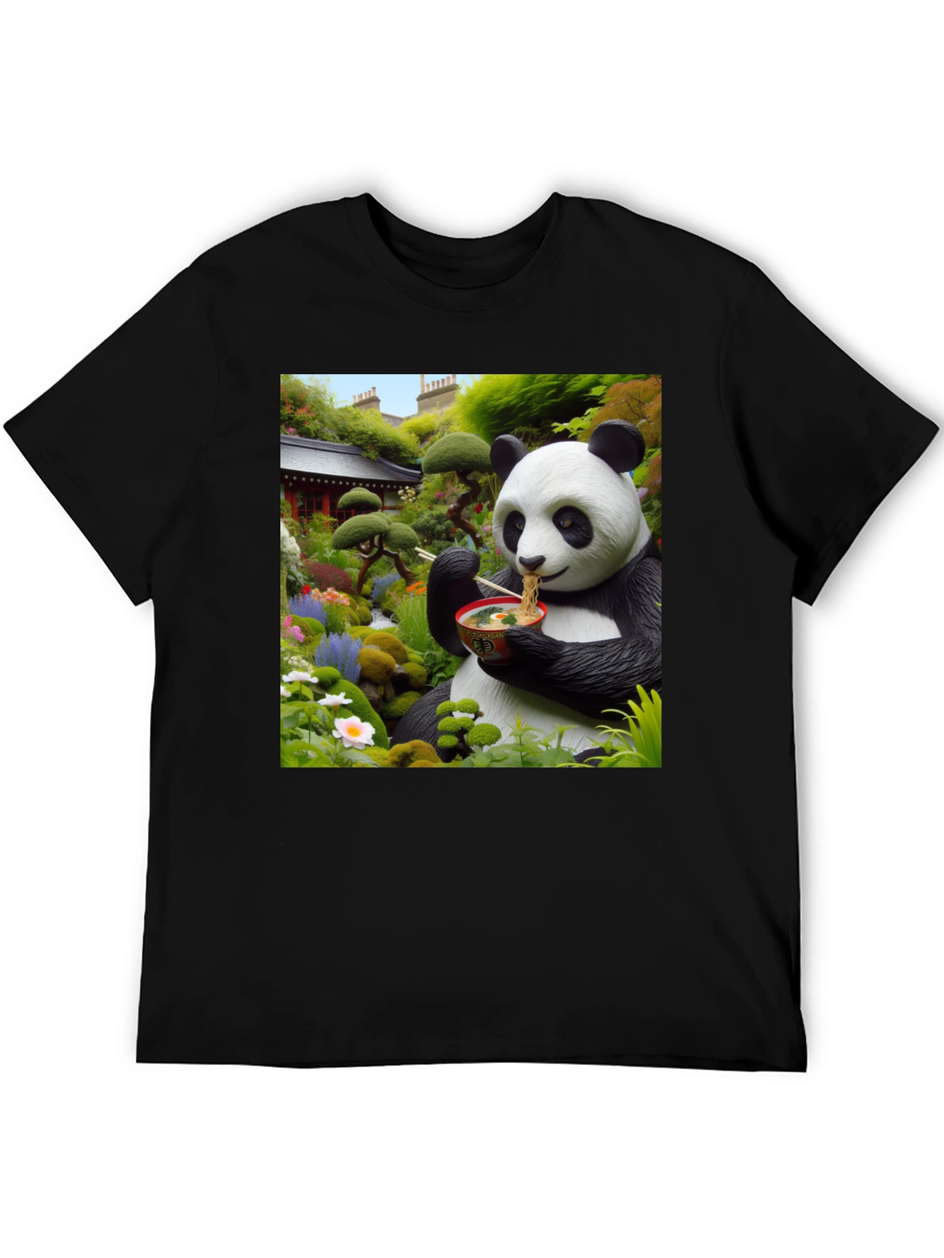 Black Panda Ramen T-Shirt view 5