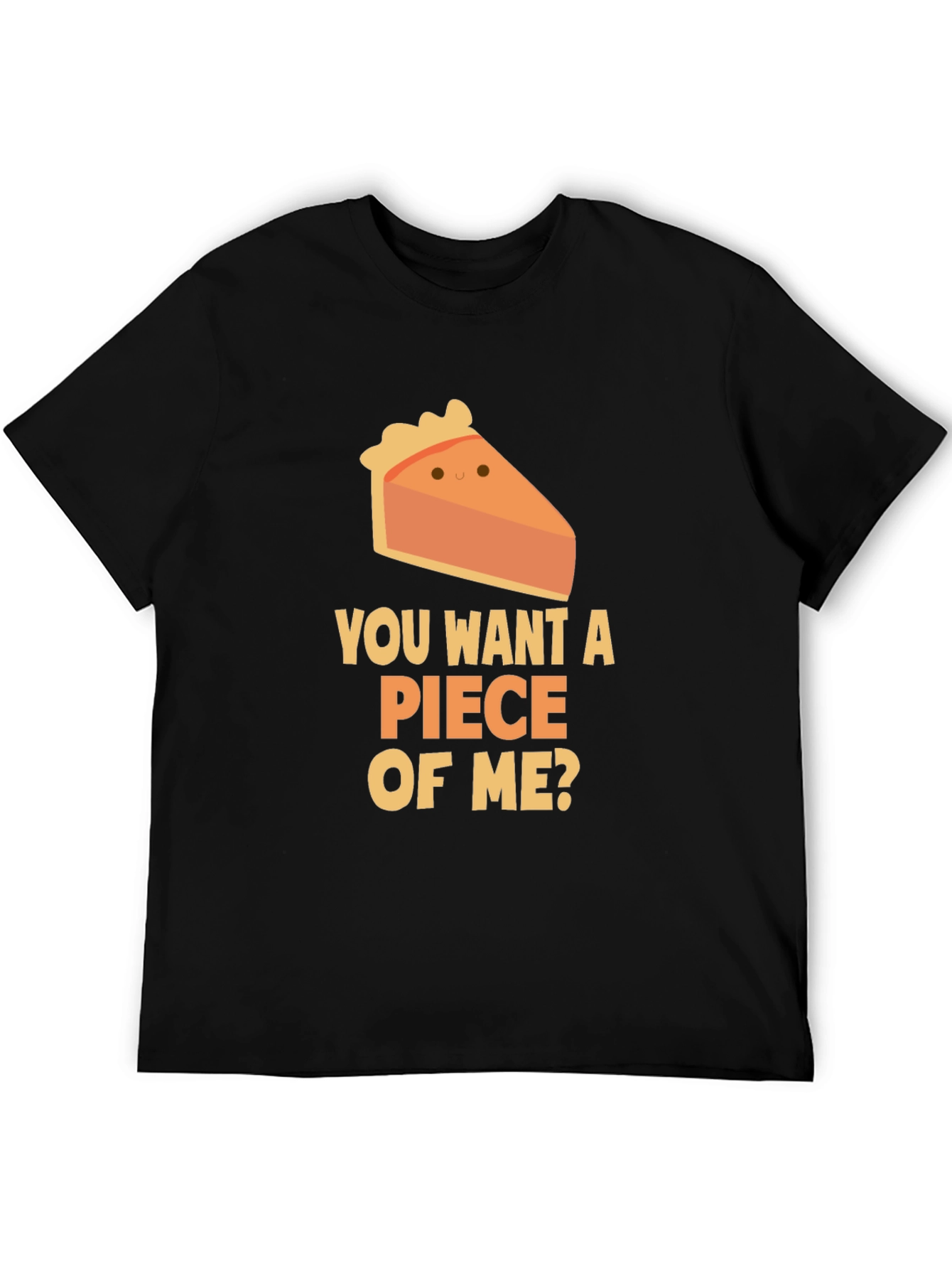 Black Want a Piece of Me? Pie Slice T-Shirt view 5