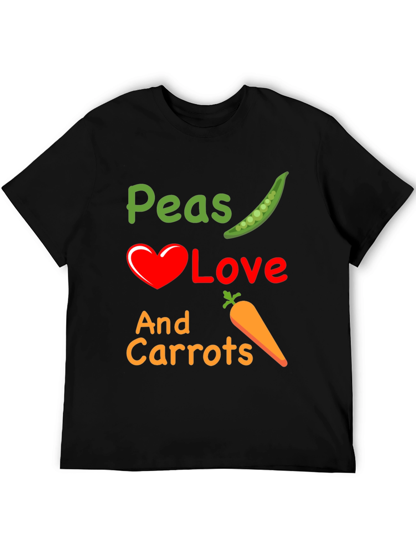 Black Peas Love And Carrots Graphic T-Shirt view 5