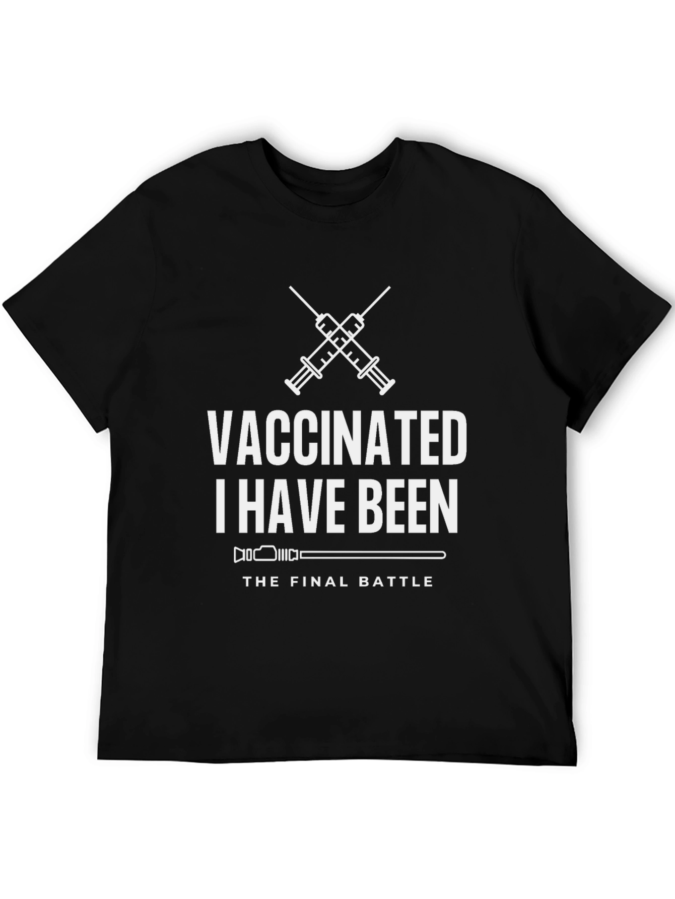Black Vaccinated The Final Battle T-Shirt view 5