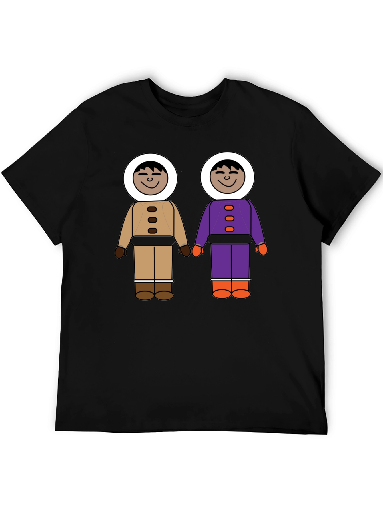 Black Novel Cartoon Friends Graphic T-Shirt view 5