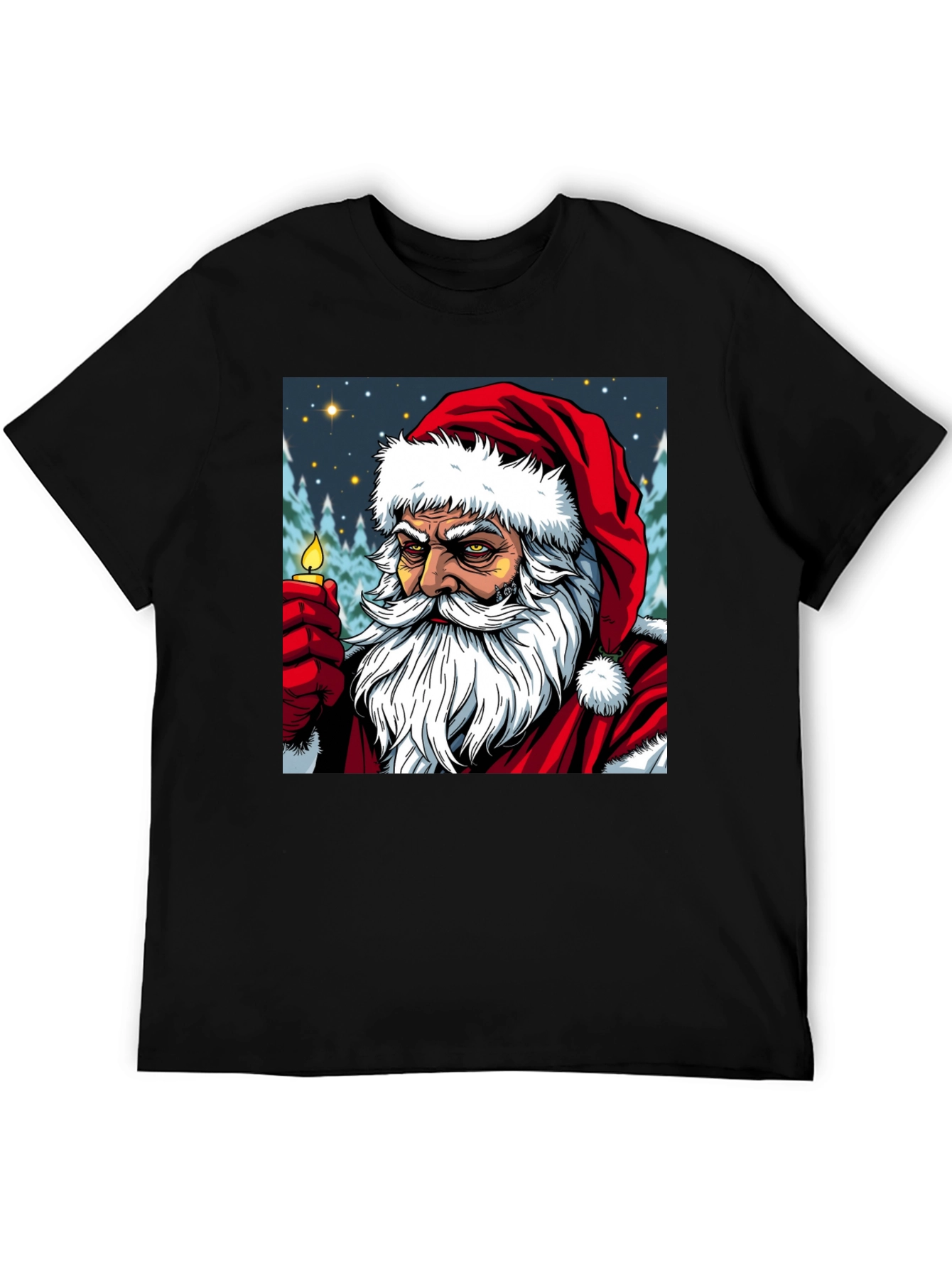Black Santa Graphic Tee - Holiday Spirit view 5
