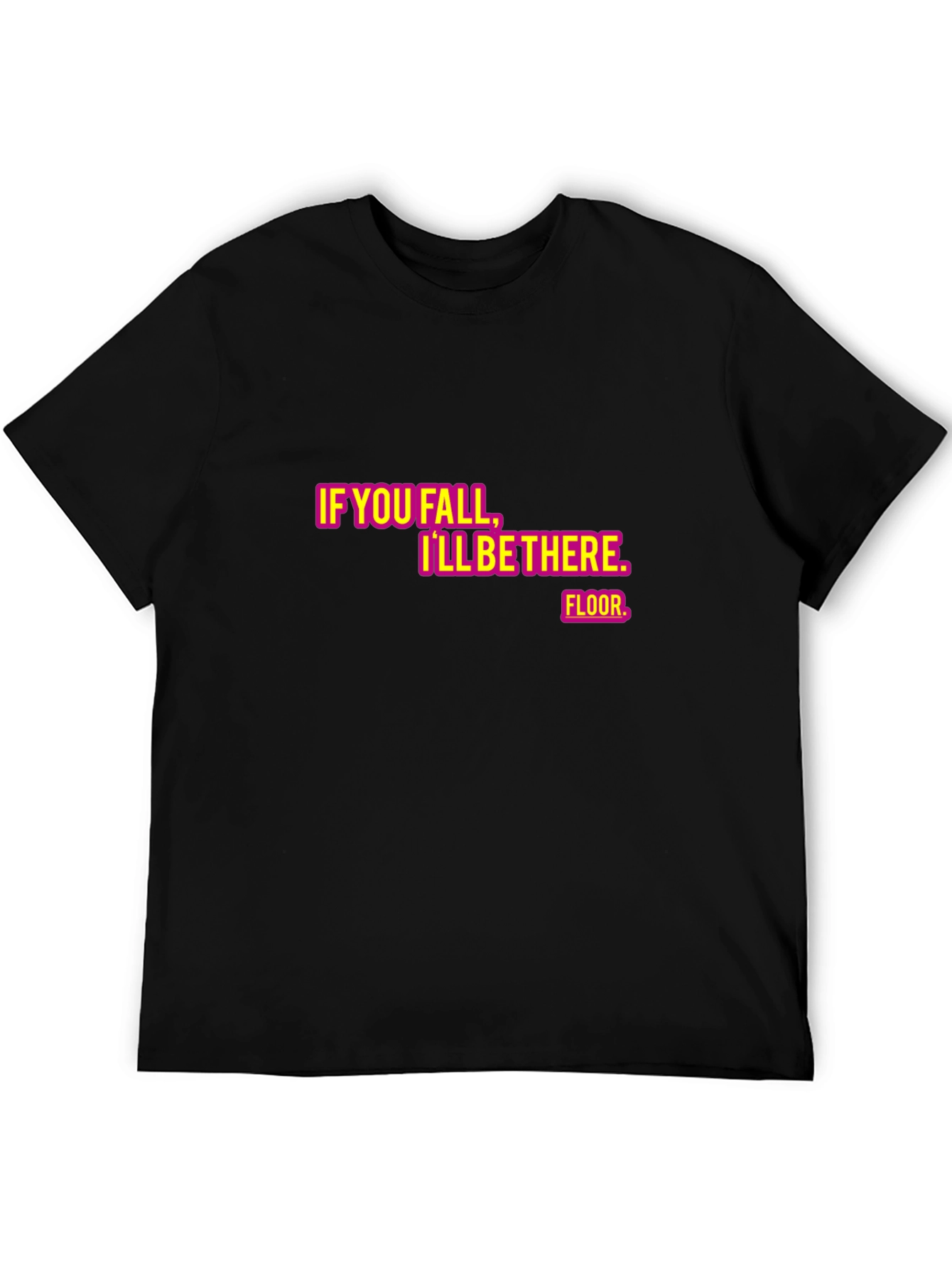 Black Humorous 'I'll Be There' Graphic Tee view 5