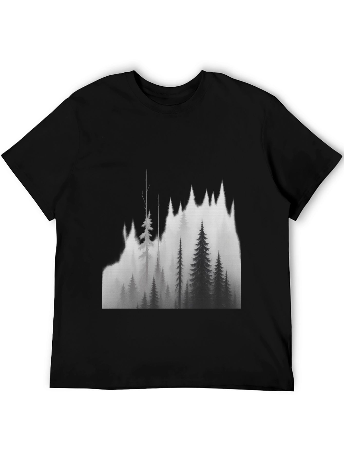 Black Mountain Forest Graphic Tee - Black view 5