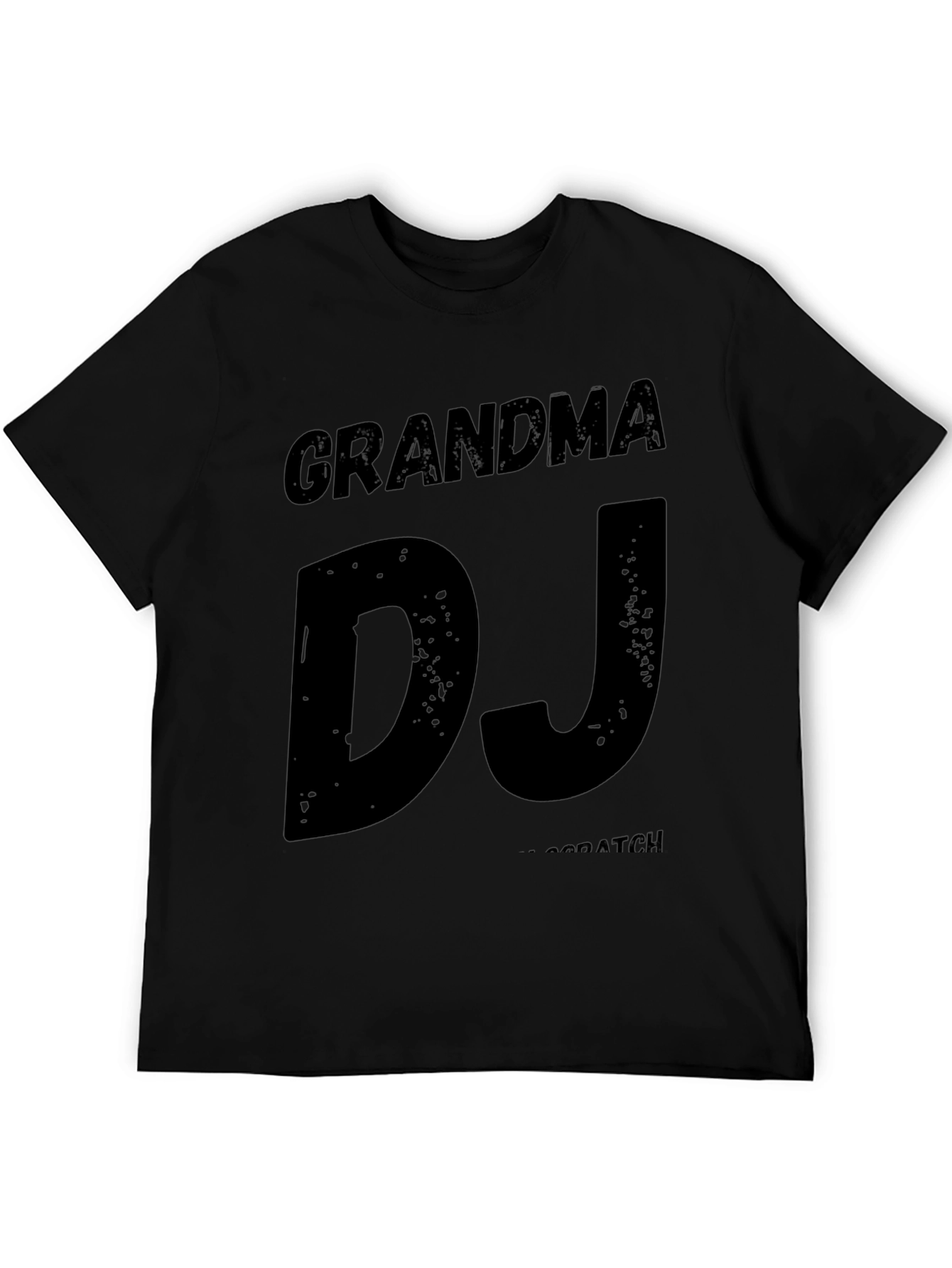 Black Grandma DJ T-Shirt - Cool Graphic Tee view 5