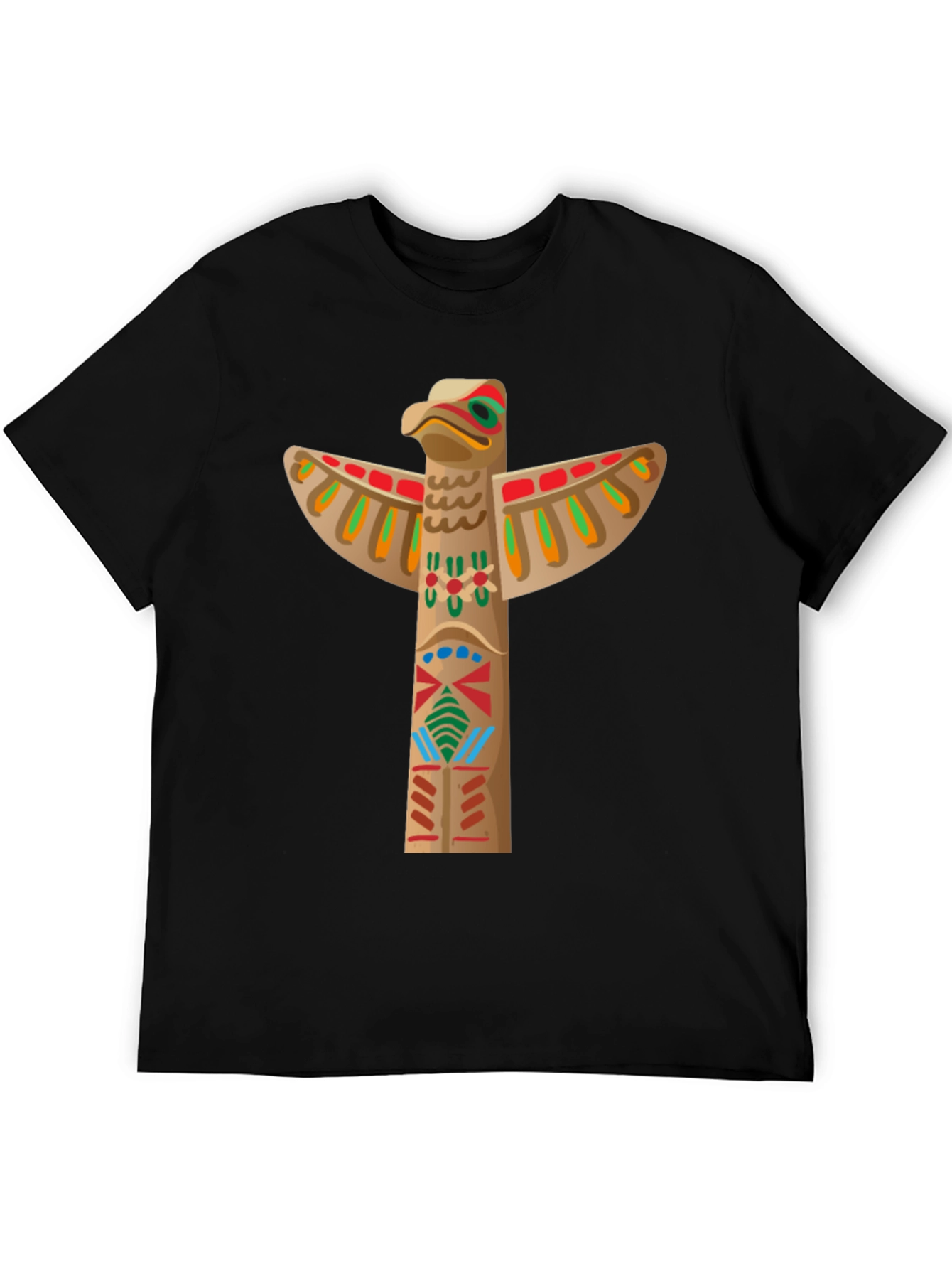 Black Totem Pole Graphic Tee - Black view 5