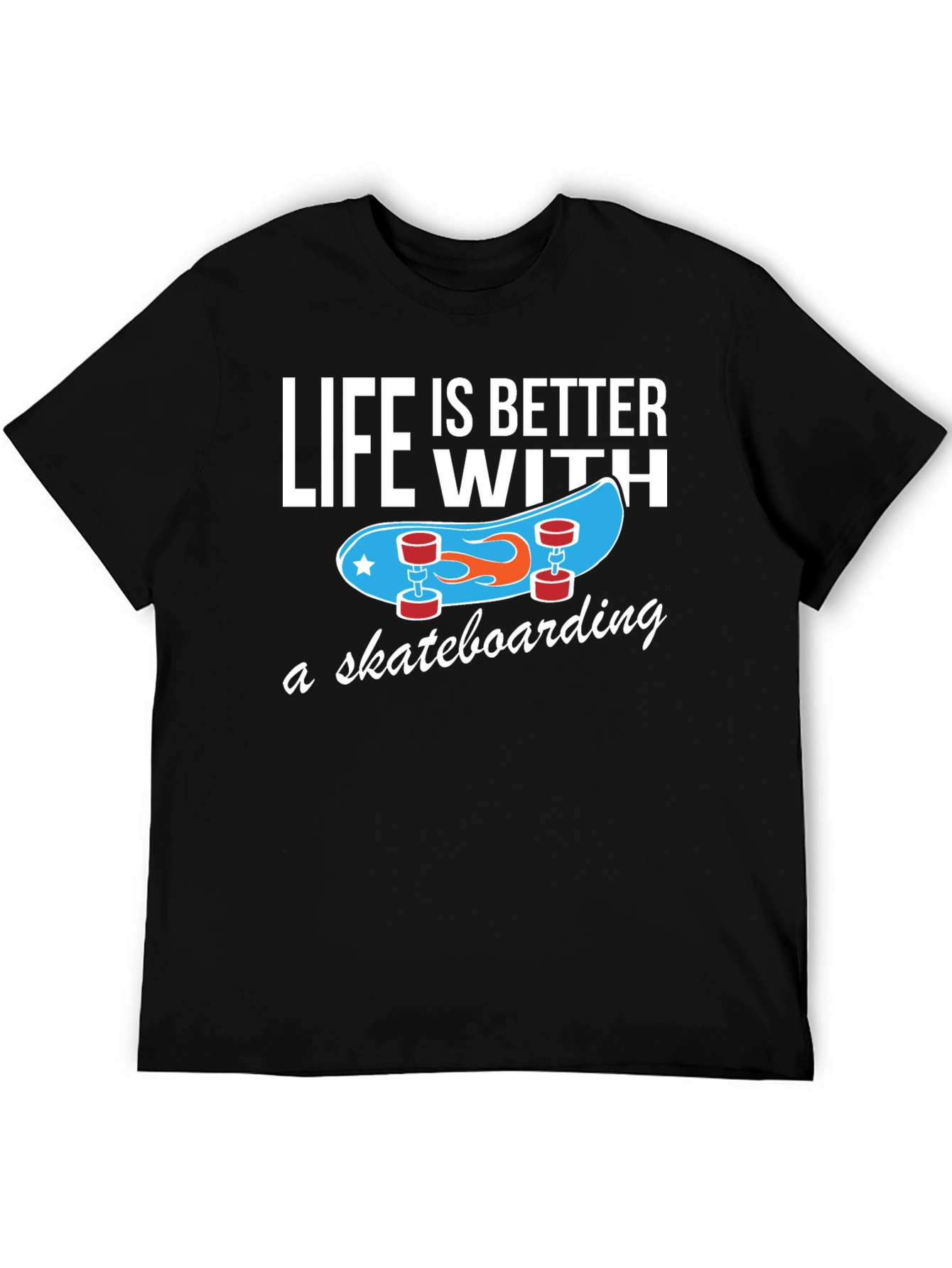 Black Life is Better With Skateboarding T-Shirt view 5