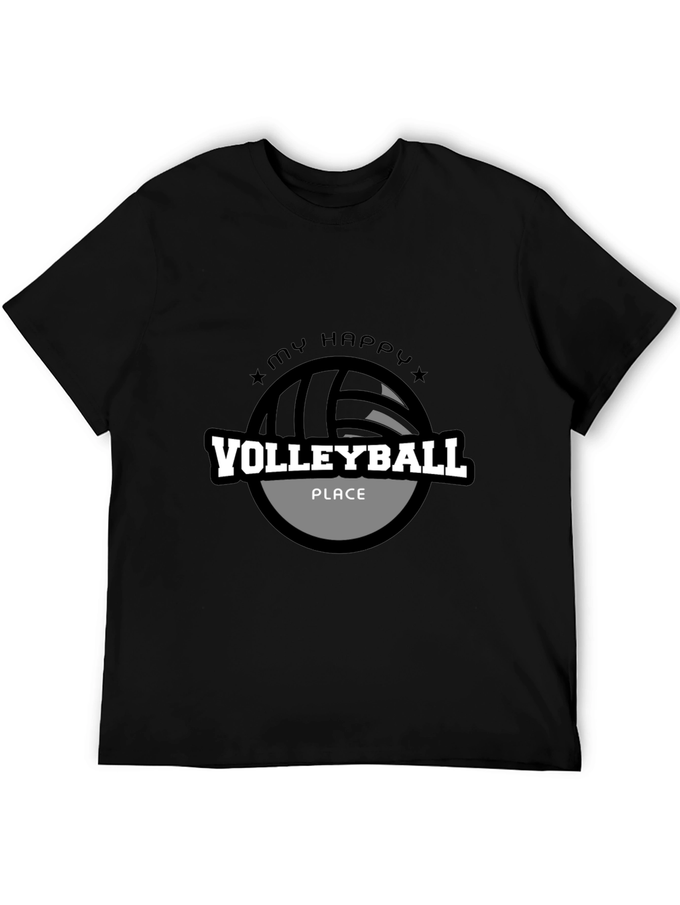 Black Volleyball T-Shirt - My Happy Place view 5