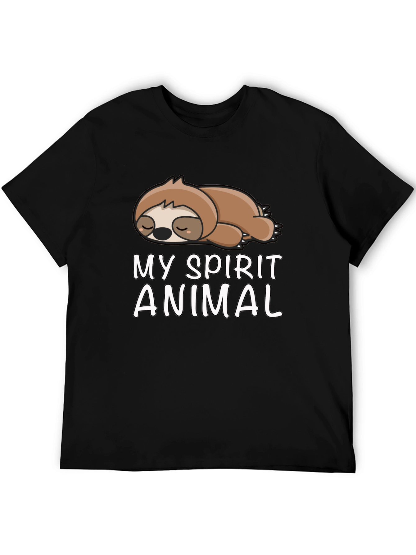 Black Sloth Spirit Animal T-Shirt view 5