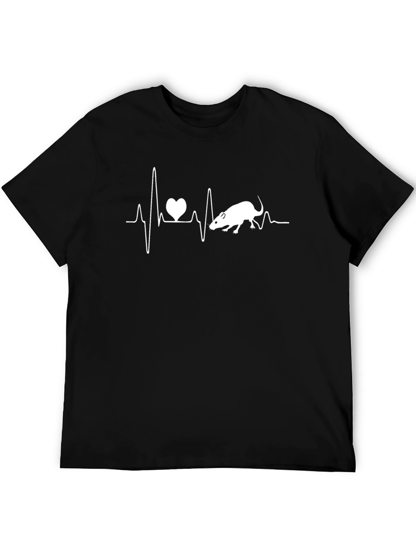 Black Rat Heartbeat T-Shirt - Love Rats! view 5