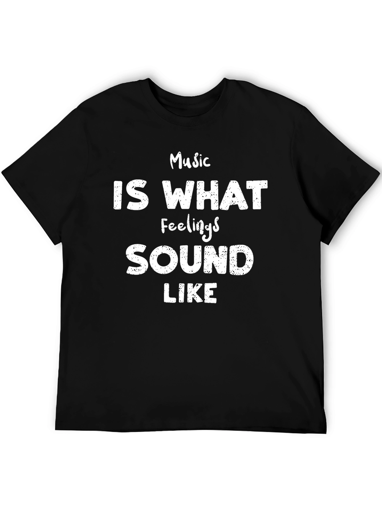 Black Music Is What Feelings Sound Like Black T-Shirt view 5