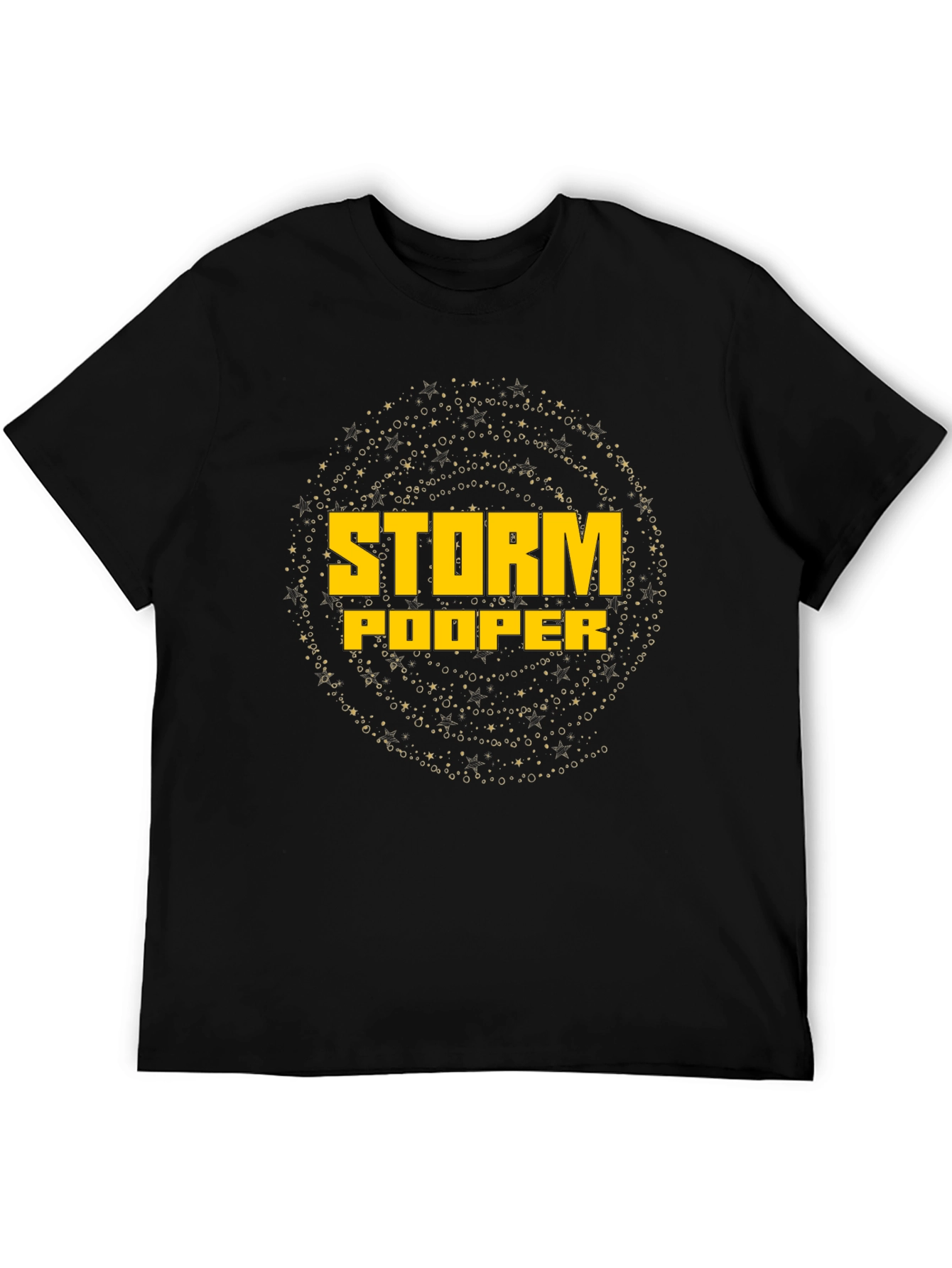 Black Storm Pooper Graphic T-Shirt - Black Cotton Tee view 5